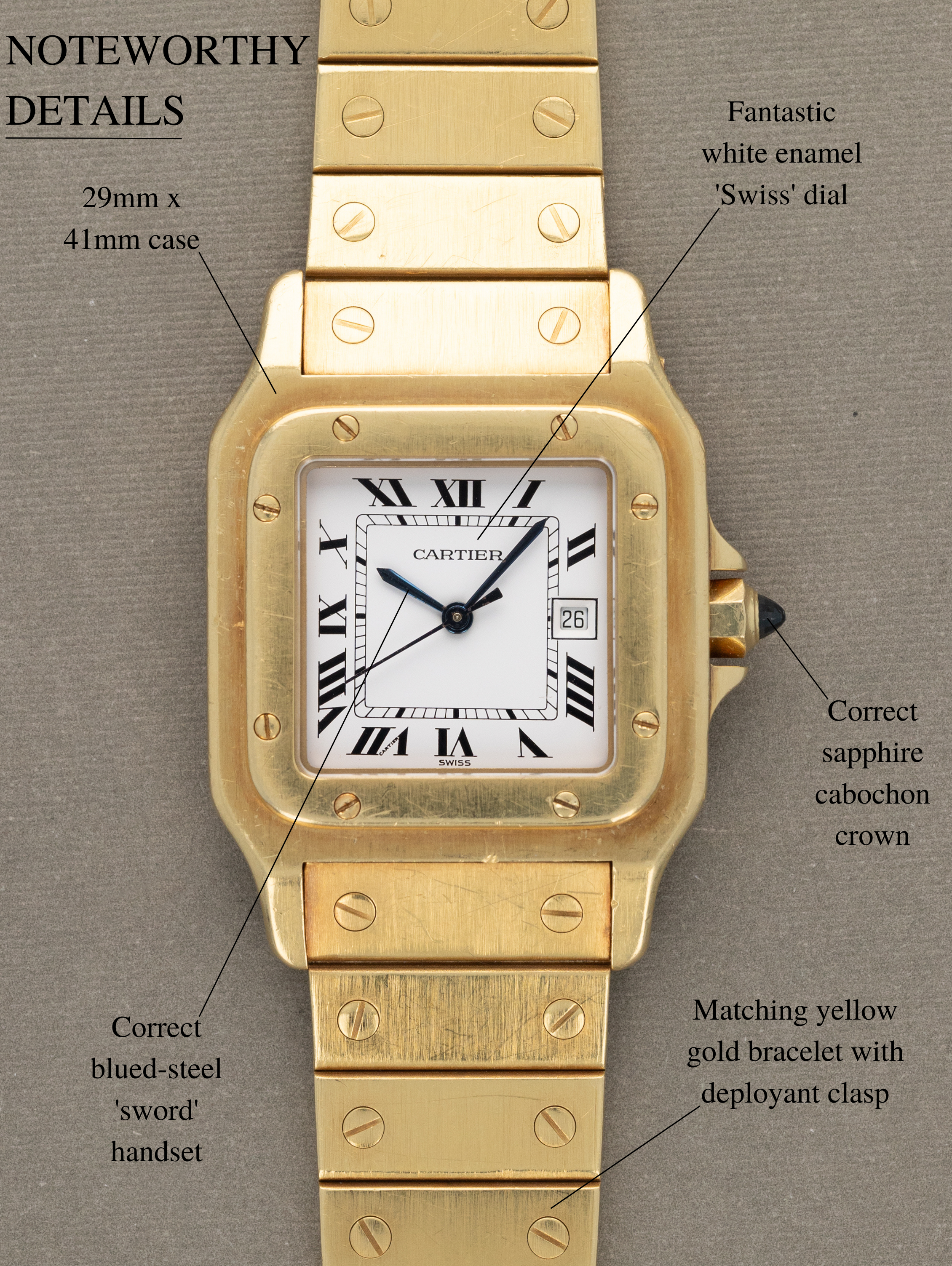 Cartier Santos Carrée Ref. 2960 - 'Massif'