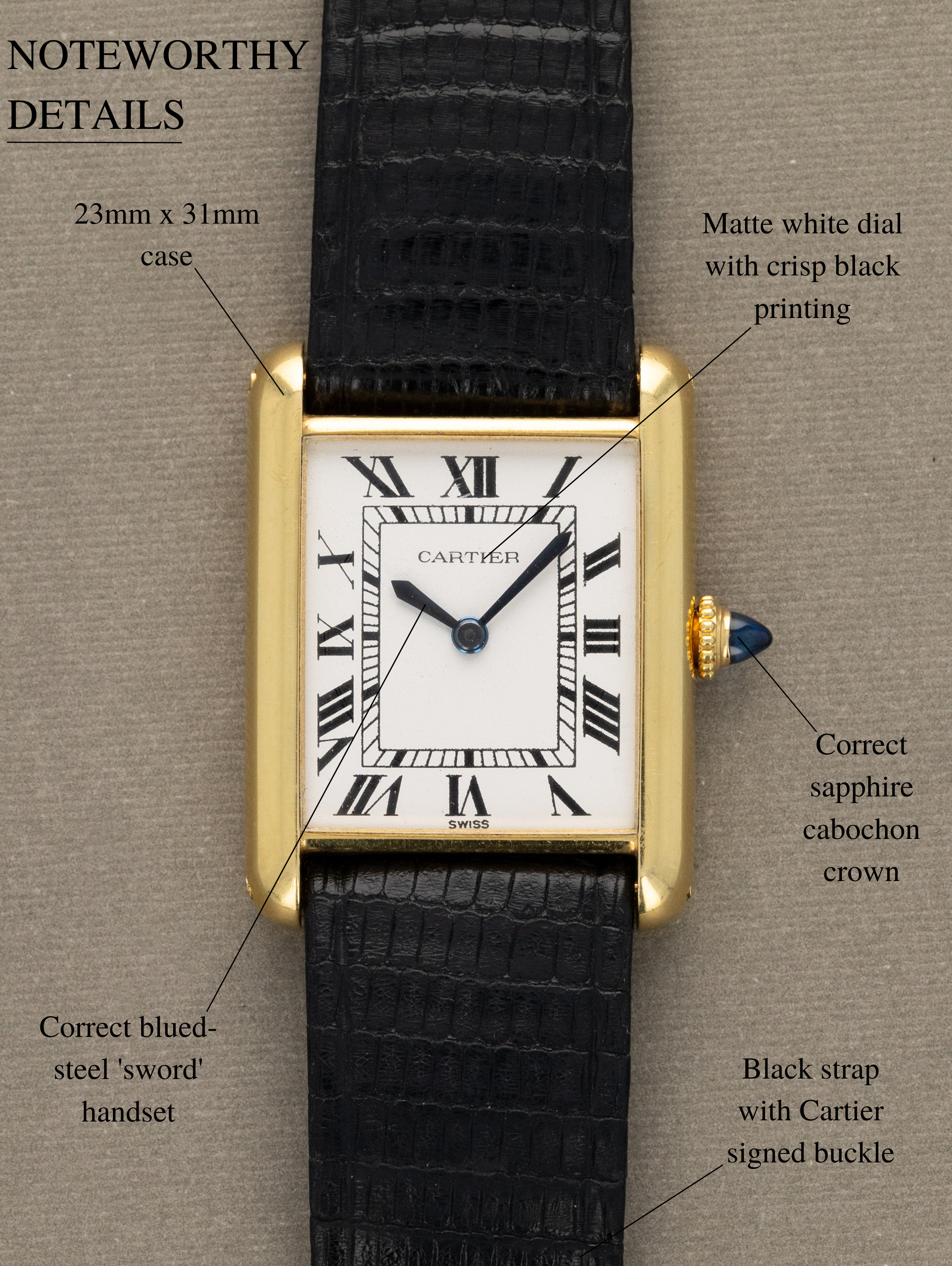 Cartier Tank Louis - 'Swiss' Dial Unpolished
