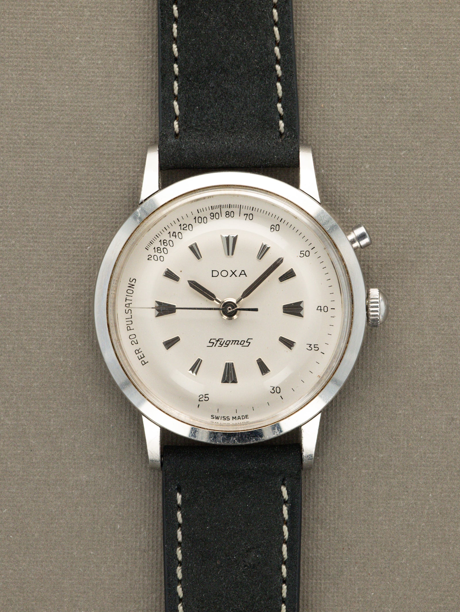 DOXA Sfygmos Ref. 7003-4 - Silver 'Pulsations' Dial Unpolished