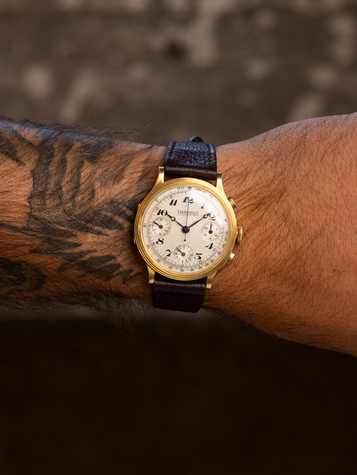 Eberhard and Co. Pre Extra-Fort - Brushed Silver 'Breguet' Dial