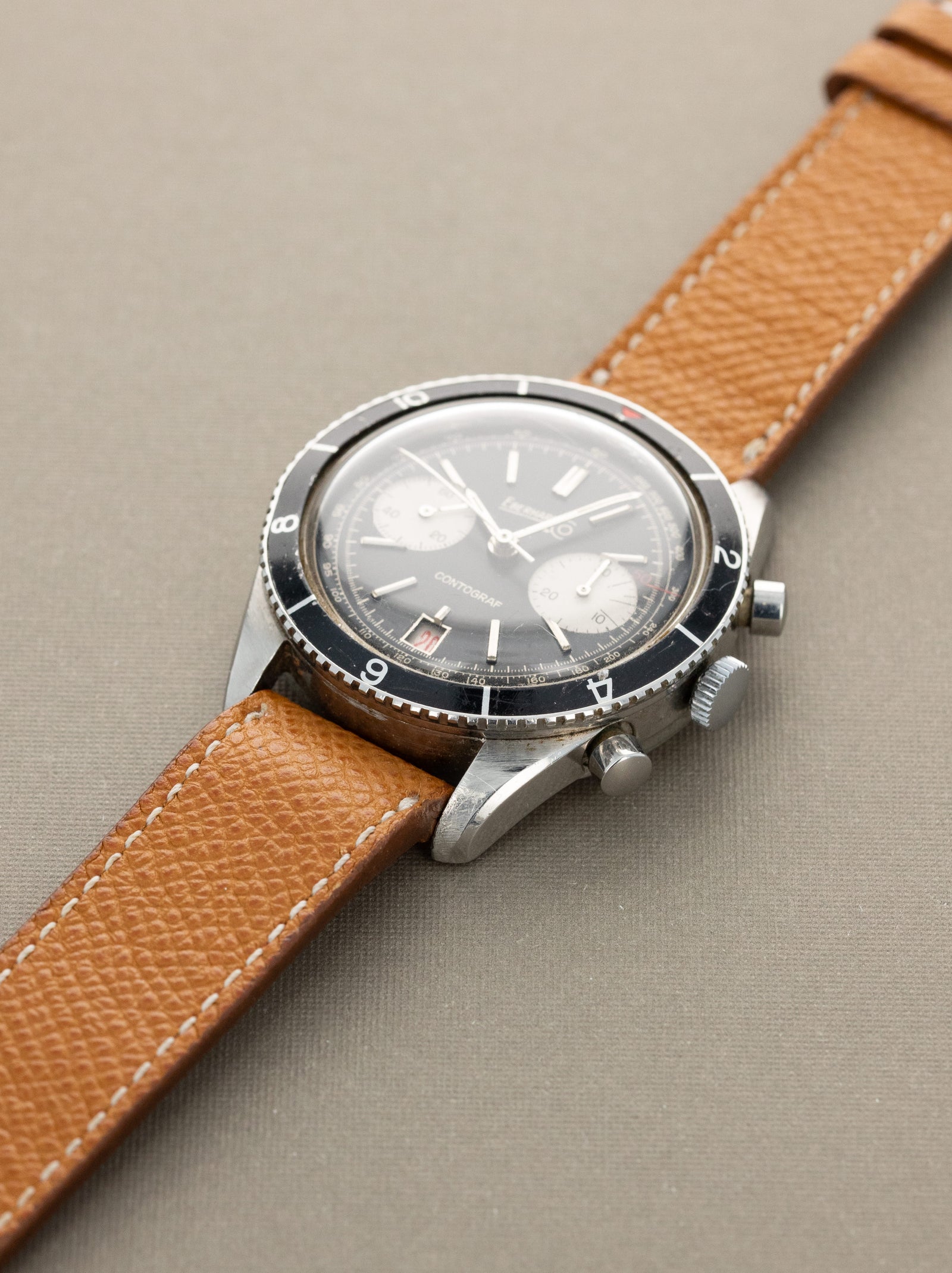 Eberhard and Co. Contograf Ref. 131501 - Satin Black Dial Unpolished