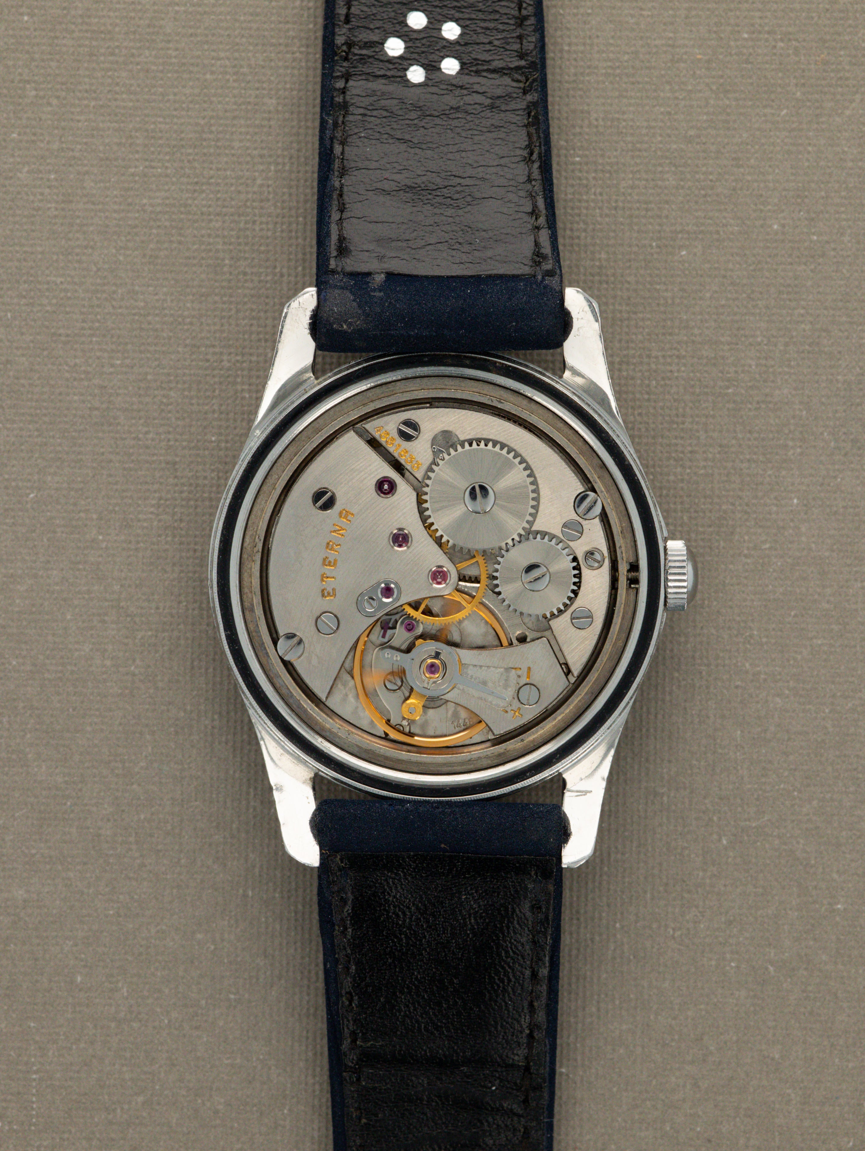 Eterna KonTiki Ref. 130T - Sunburst Silver 'Domed' Dial Unpolished W/ Box