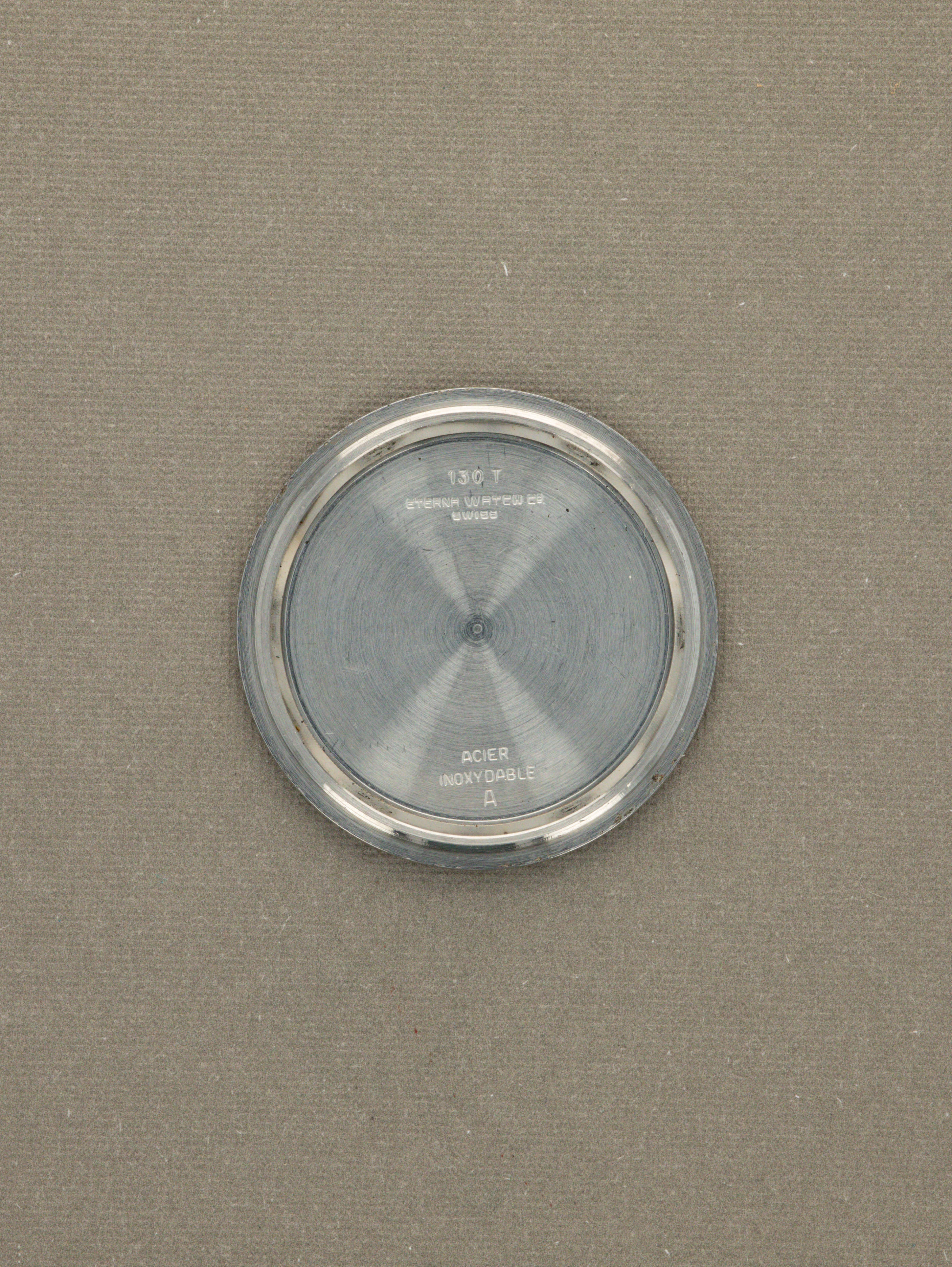 Eterna KonTiki Ref. 130T - Sunburst Silver 'Domed' Dial Unpolished W/ Box