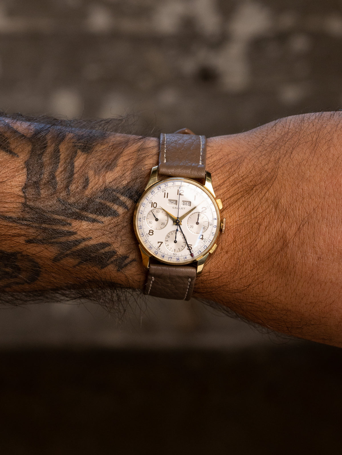 Gallet MultiChron Triple Calendar Chronograph - Silver Dial
