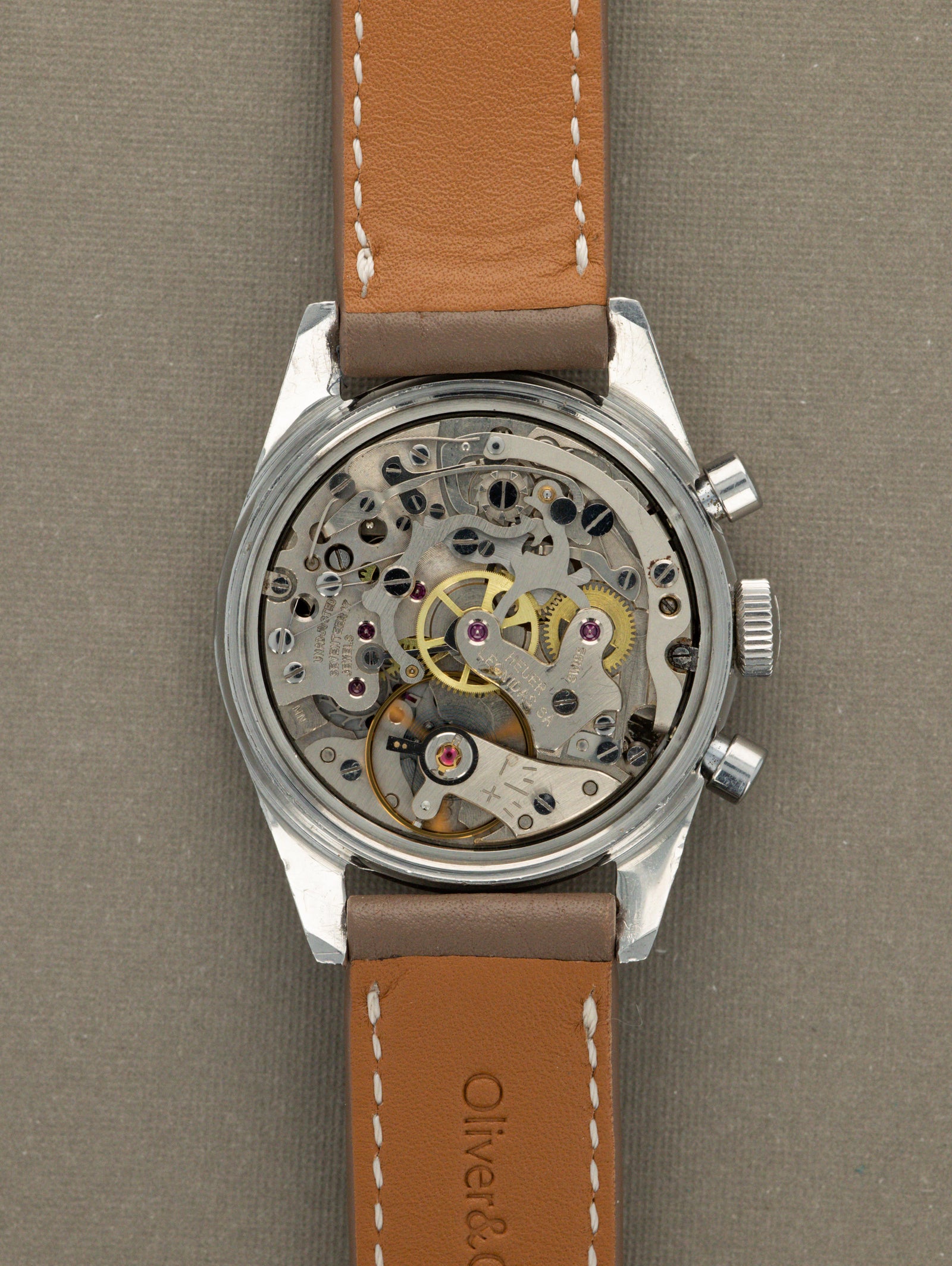Heuer Carrera Ref. 3647N - Matte Black Dial Unpolished