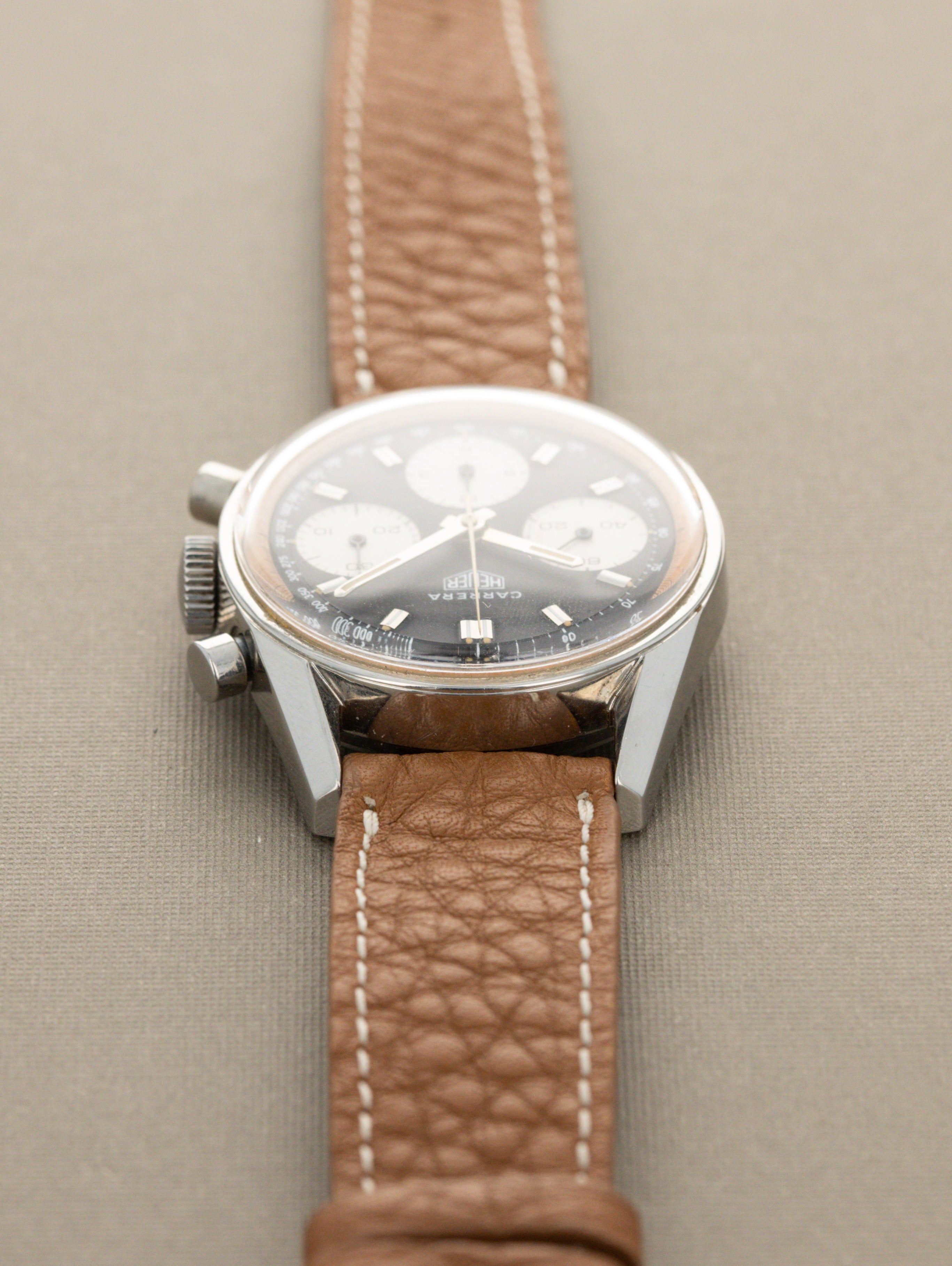 Heuer Carrera Ref. 2447 NST 'Second Execution' - 'Reverse Panda' Dial