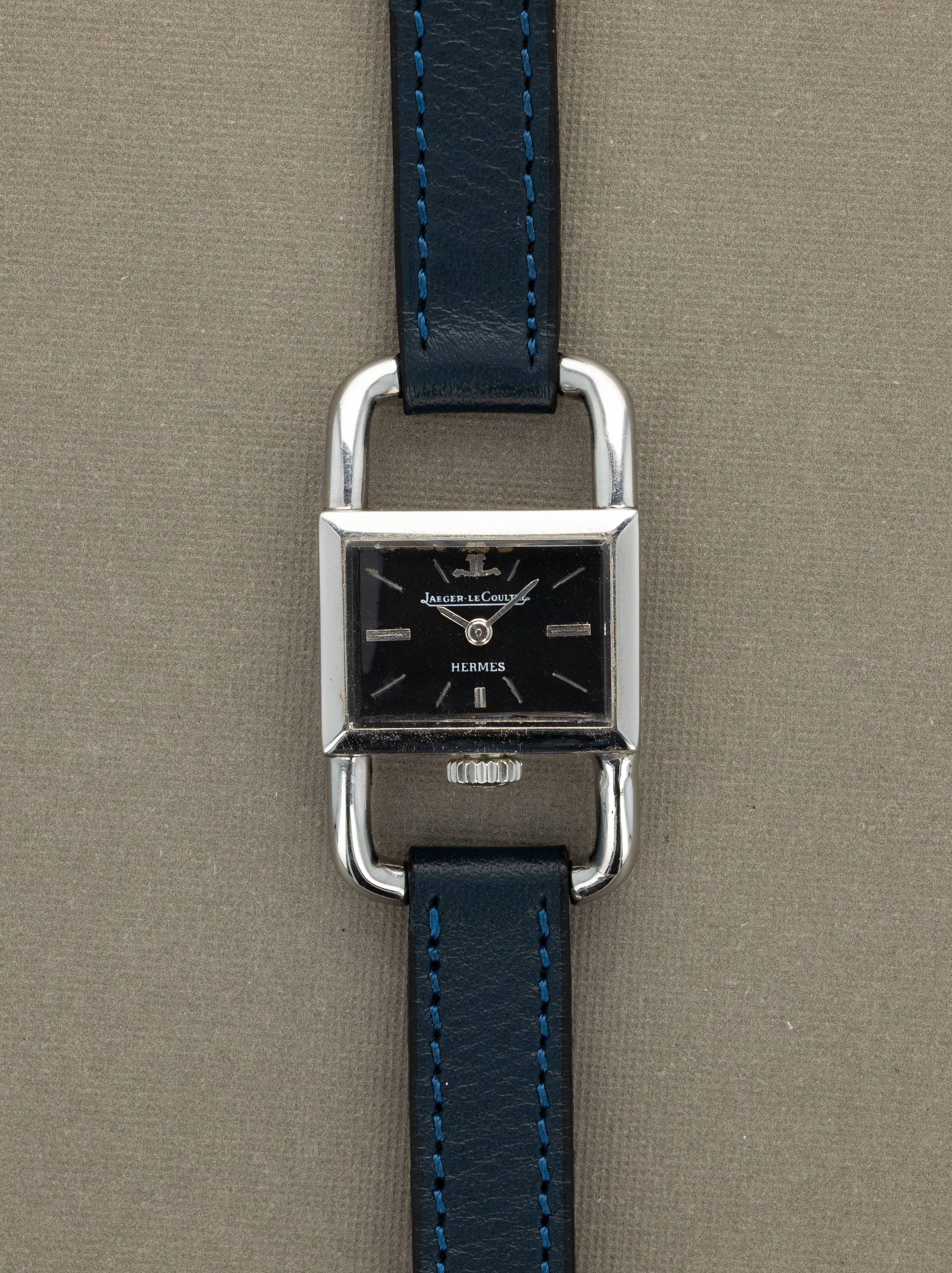 Jaeger-LeCoultre Etrier Ref. 1670.42 - Gloss Black Dial 'Hermès' Retai