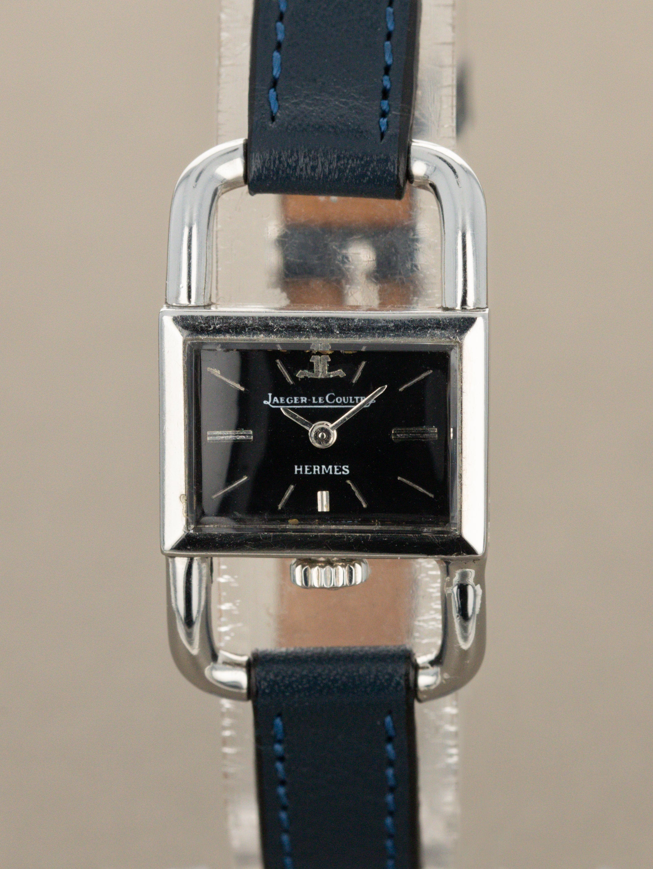 Jaeger-LeCoultre Etrier Ref. 1670.42 - Gloss Black Dial 'Hermès' Retailed