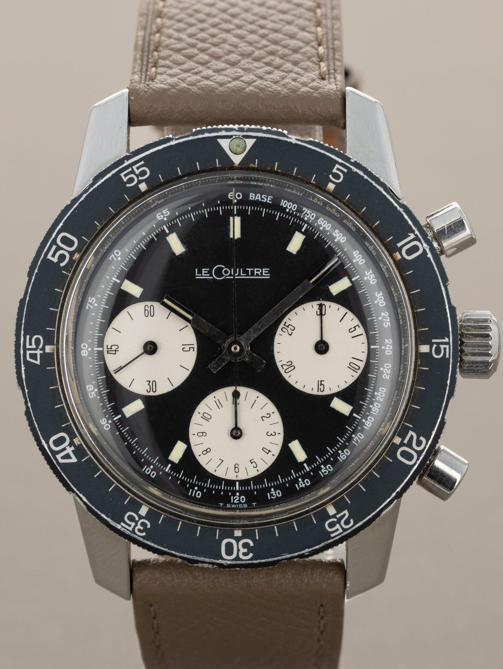 Jaeger-LeCoultre Shark/Vogue Ref. E.2643 - Matte Black 'Reverse-Panda' Dial