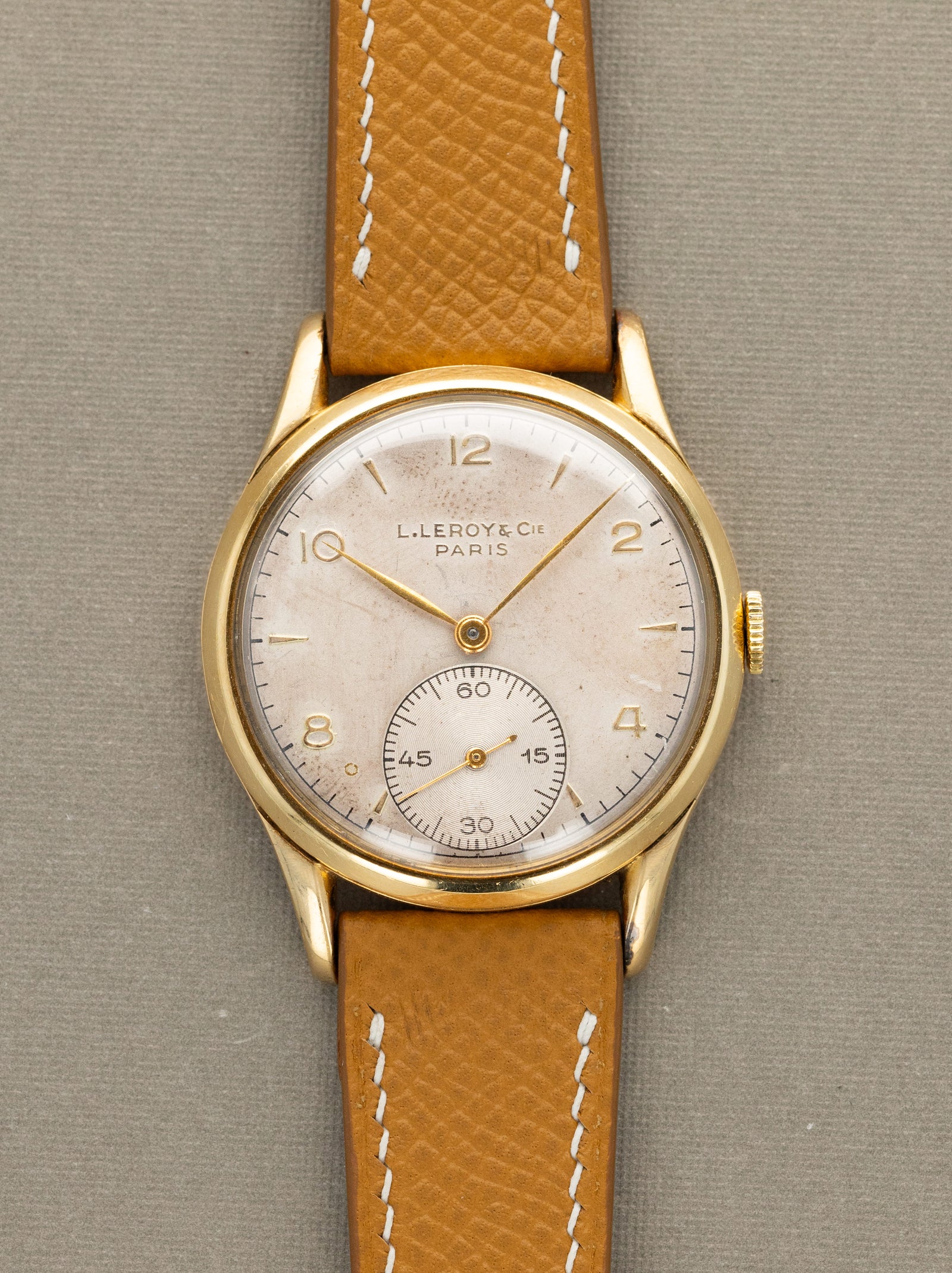 L. Leroy & Cie Yellow Gold Dress Watch - Peseux 260 Movement