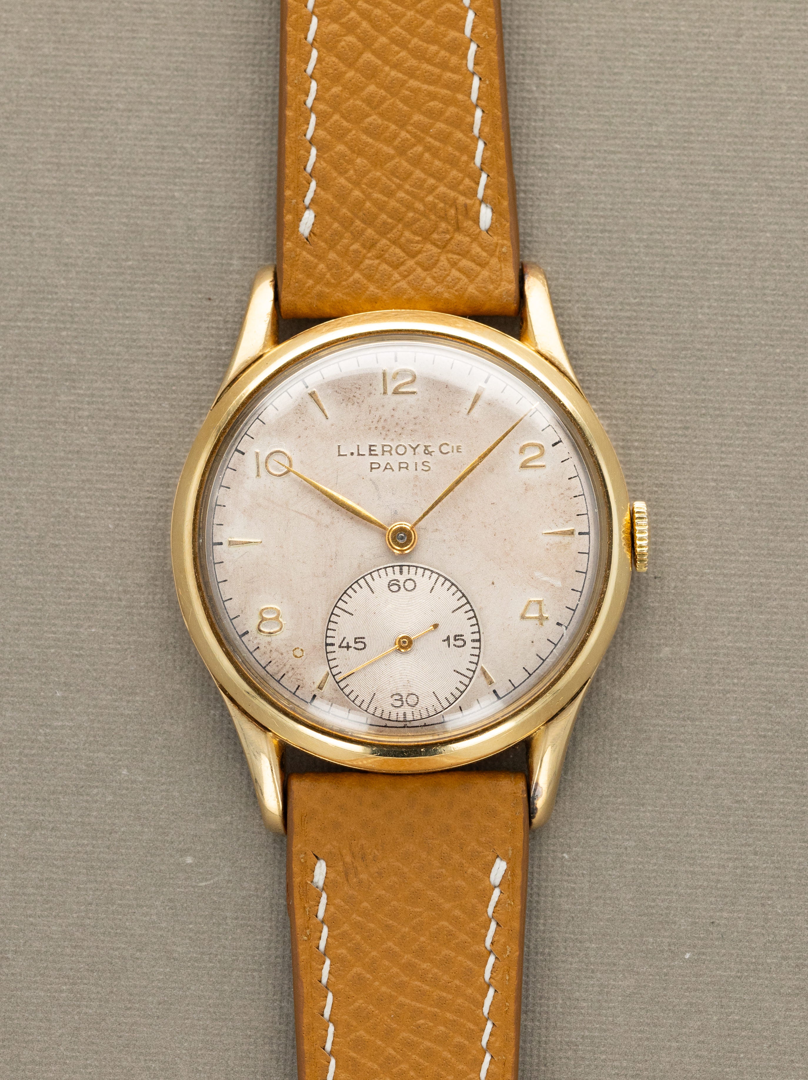 L. Leroy & Cie Yellow Gold Dress Watch - Peseux 260 Movement
