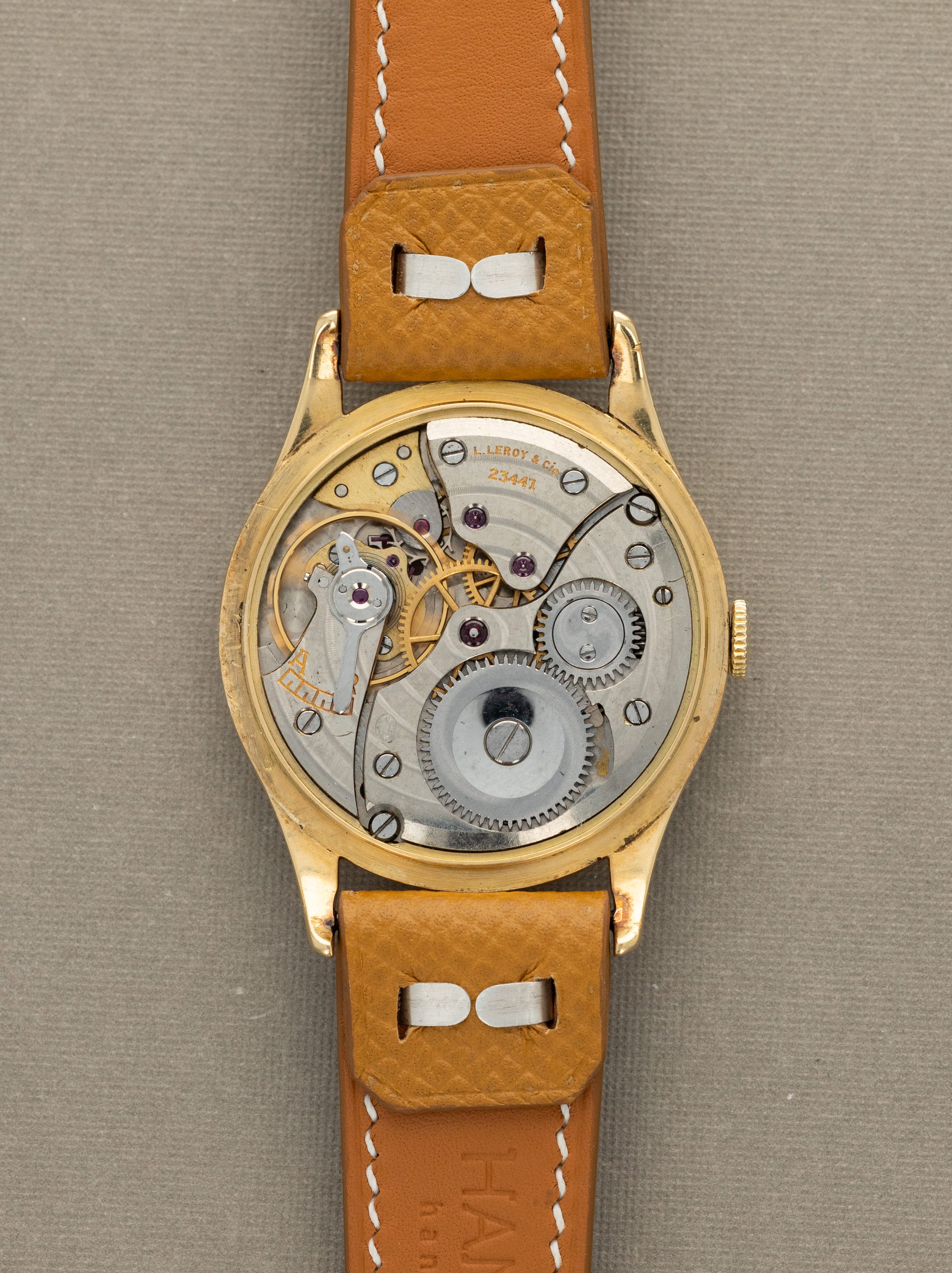 L. Leroy & Cie Yellow Gold Dress Watch - Peseux 260 Movement