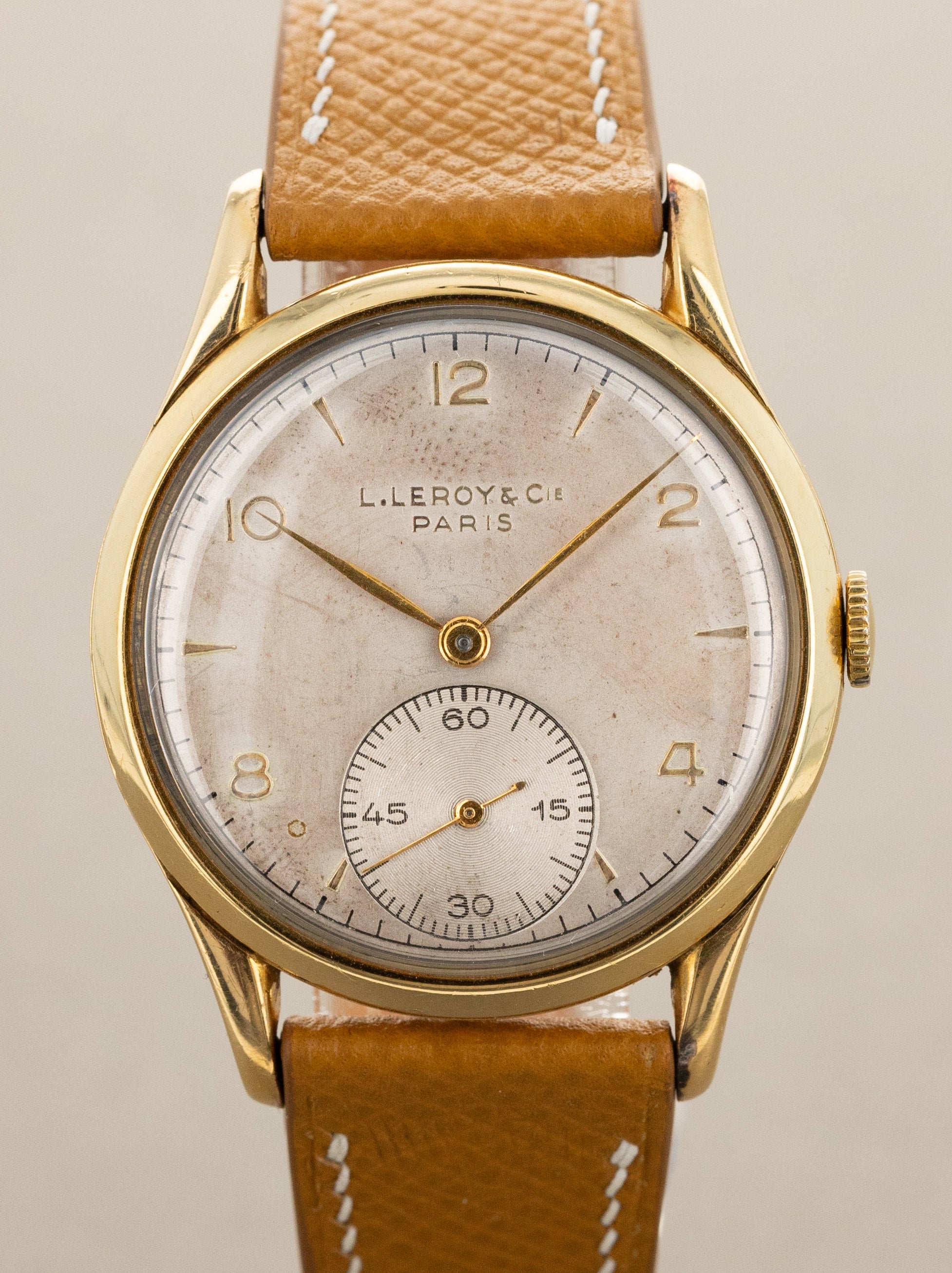 L. Leroy & Cie Yellow Gold Dress Watch - Peseux 260 Movement