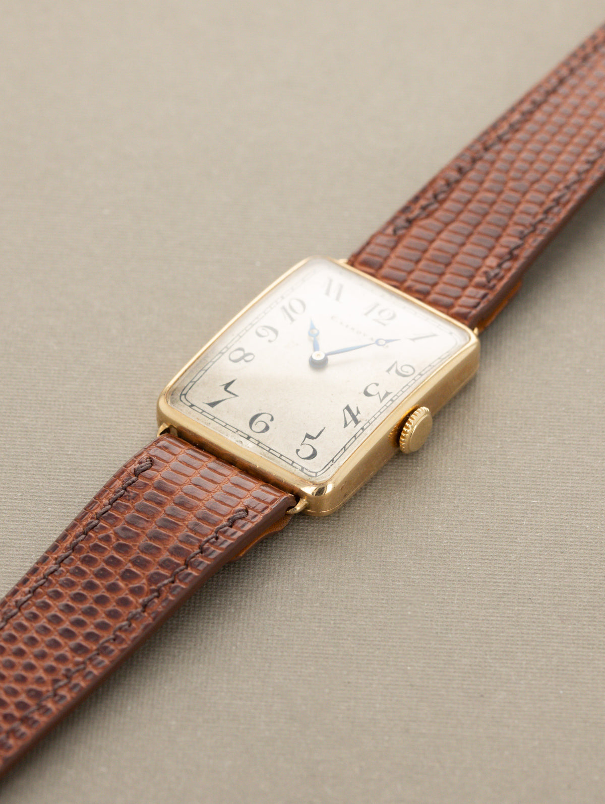 L. Leroy & Cie Rectangular Dress Watch - Satin Silver 'Breguet' Dial w/ Box & Receipt
