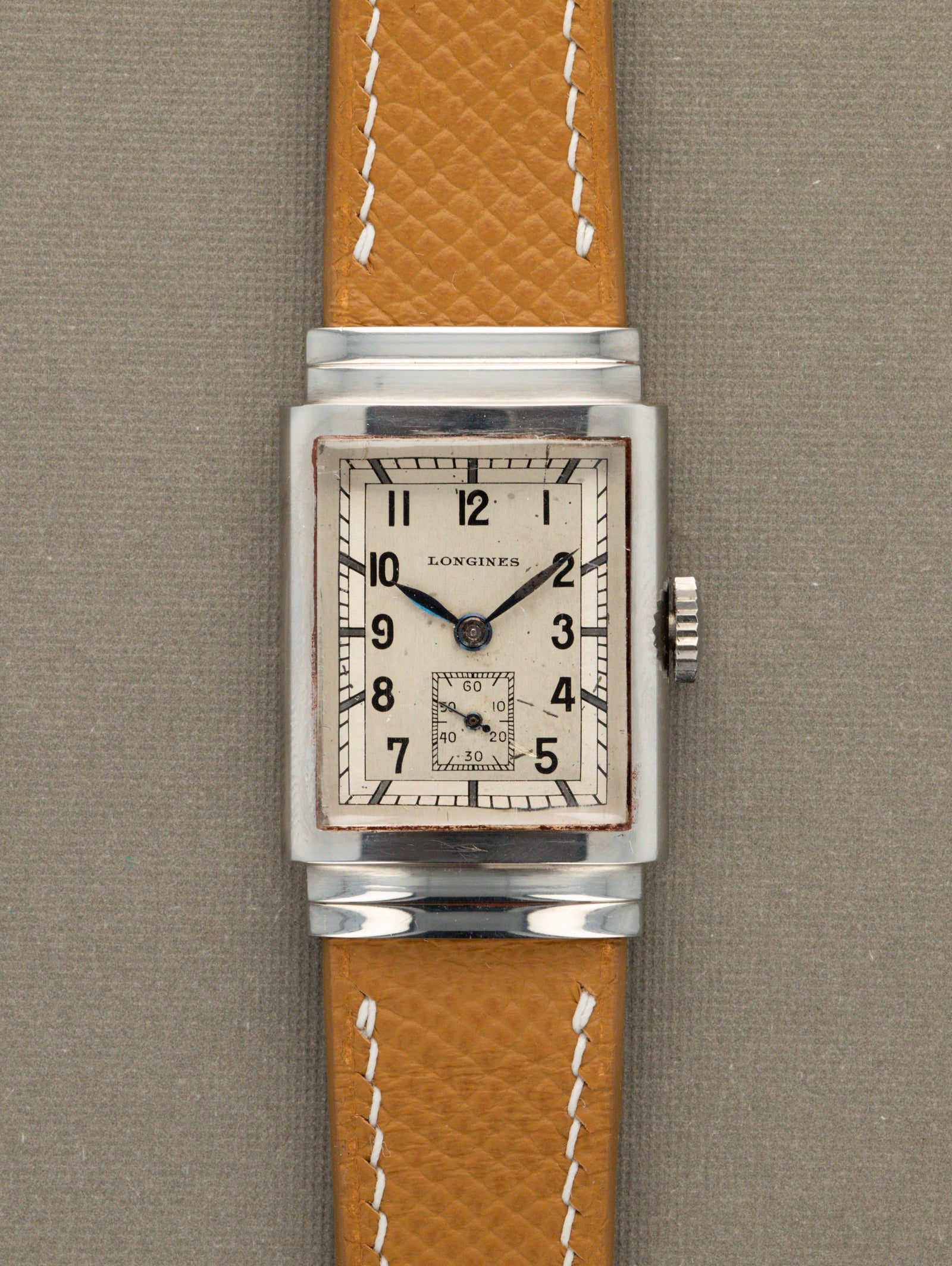 Longines 'Hooded Lug' Rectangular Dress Watch - Silver 'Art Deco' Dial LNOS w/ Tags