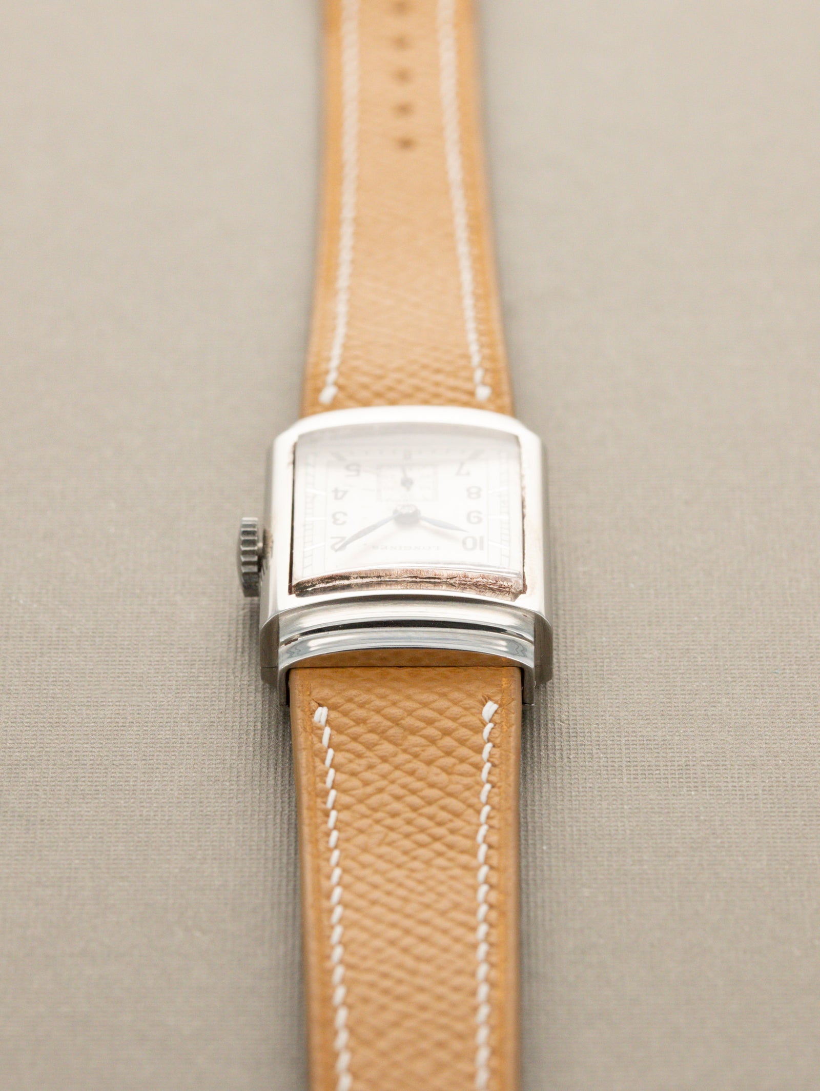 Longines 'Hooded Lug' Rectangular Dress Watch - Silver 'Art Deco' Dial LNOS w/ Tags