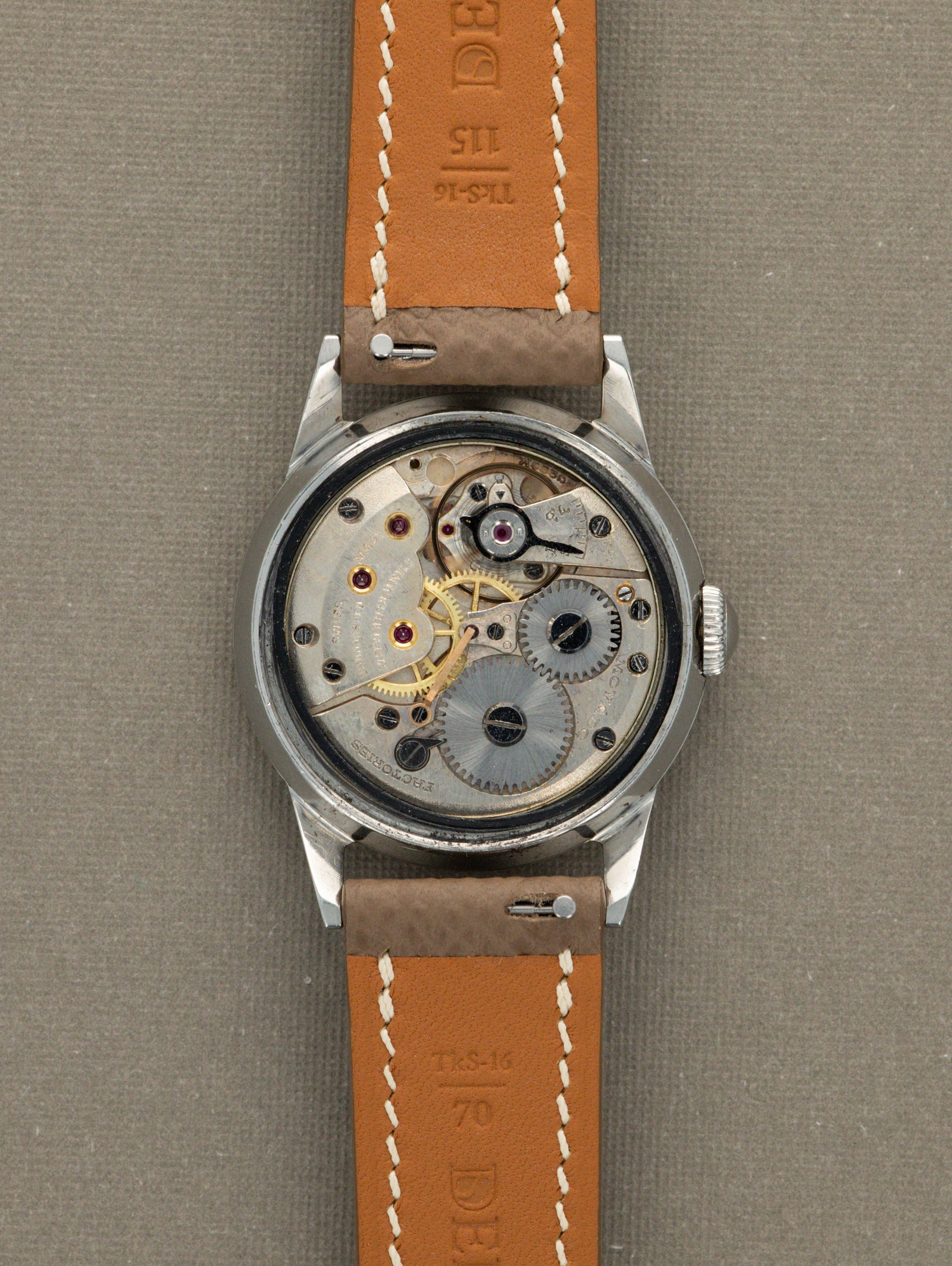 Movado 'Calatrava' Ref. 18610 - Silver 'Sector' Dial Unpolished