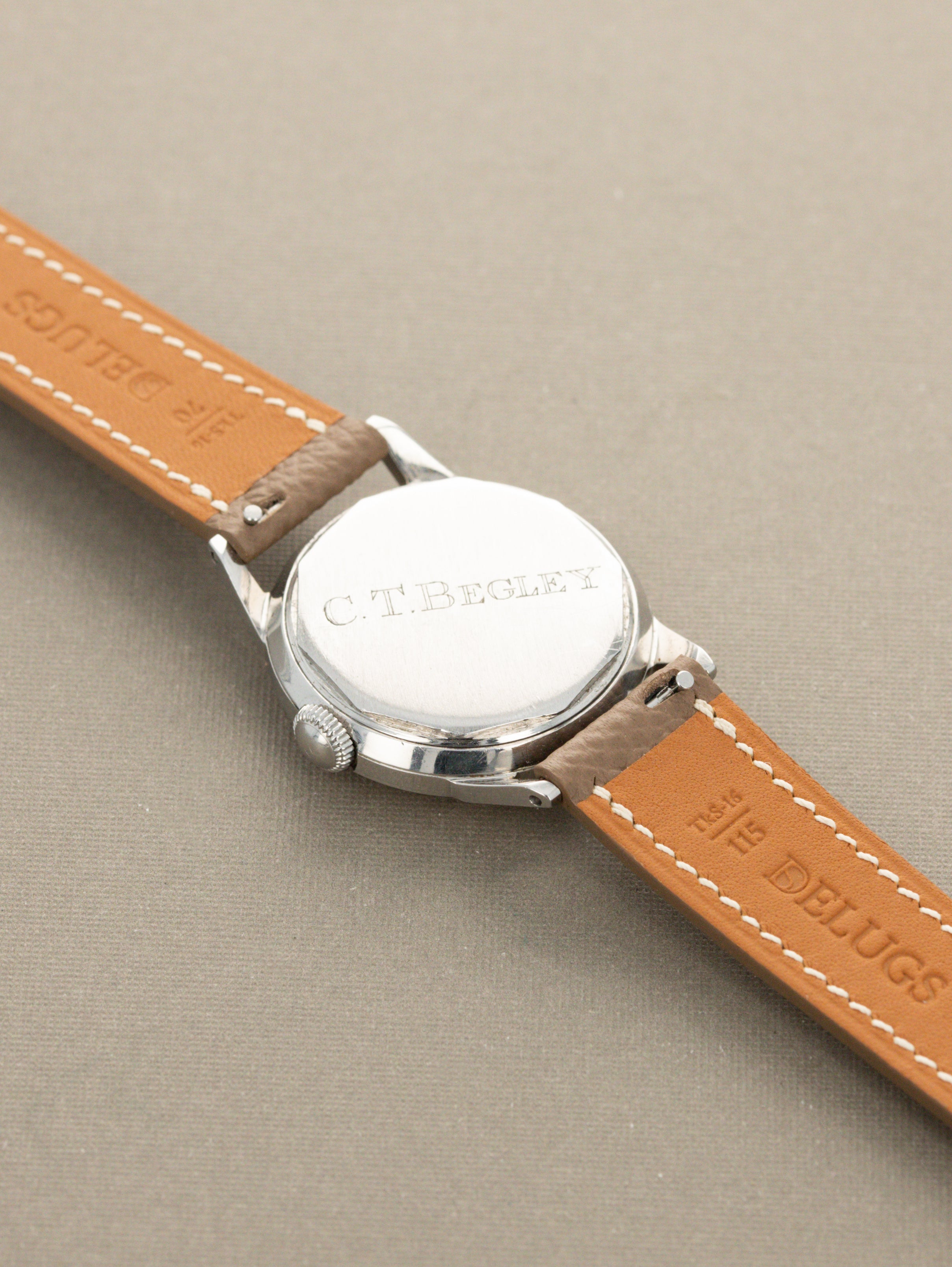 Movado 'Calatrava' Ref. 18610 - Silver 'Sector' Dial Unpolished
