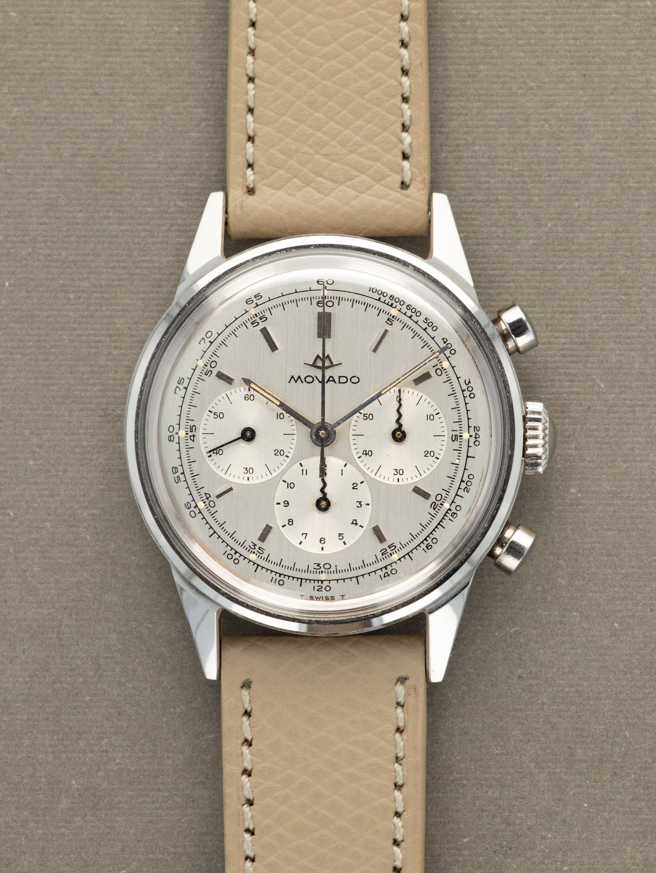 Movado M95 Chronograph - 'Brushed' Silver Dial
