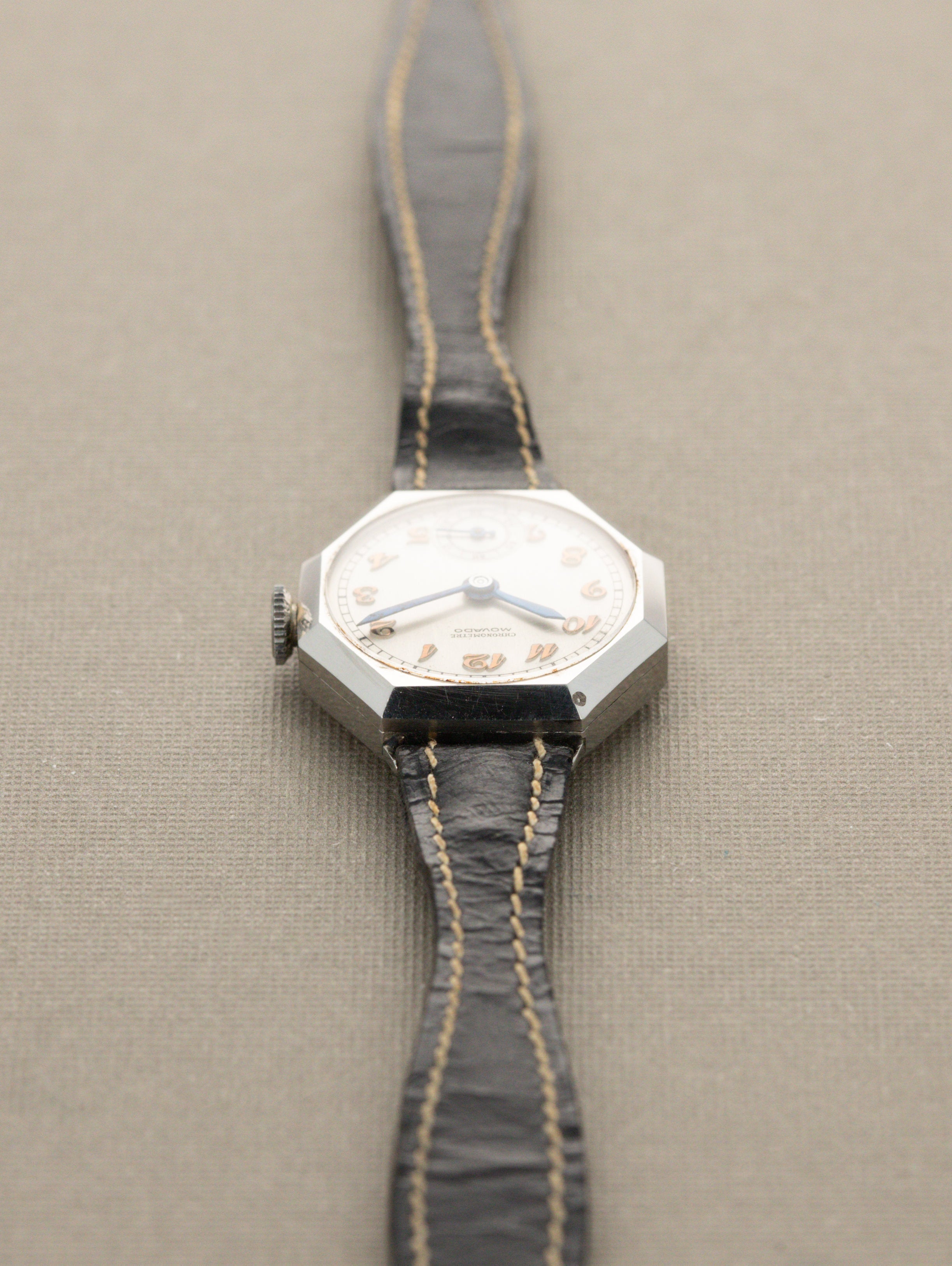 Movado 'Ladies' Octagonal 'Cocktail' Chronometer - 'Brushed' Silver 'Breguet' Dial LNOS