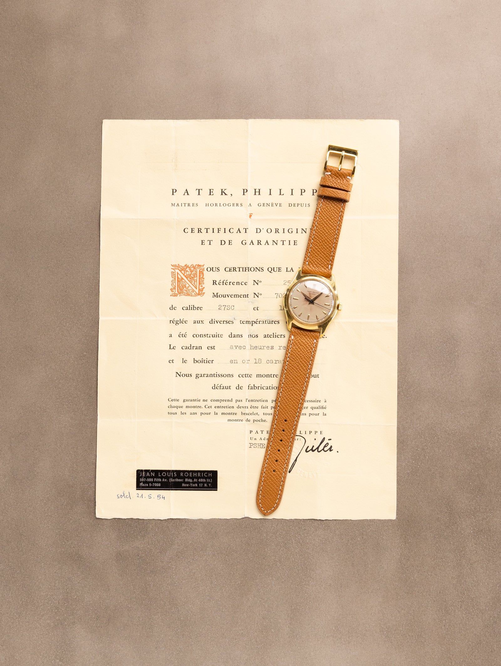 Patek Philippe Calatrava Ref. 2533 - w/ Certificate of Origin