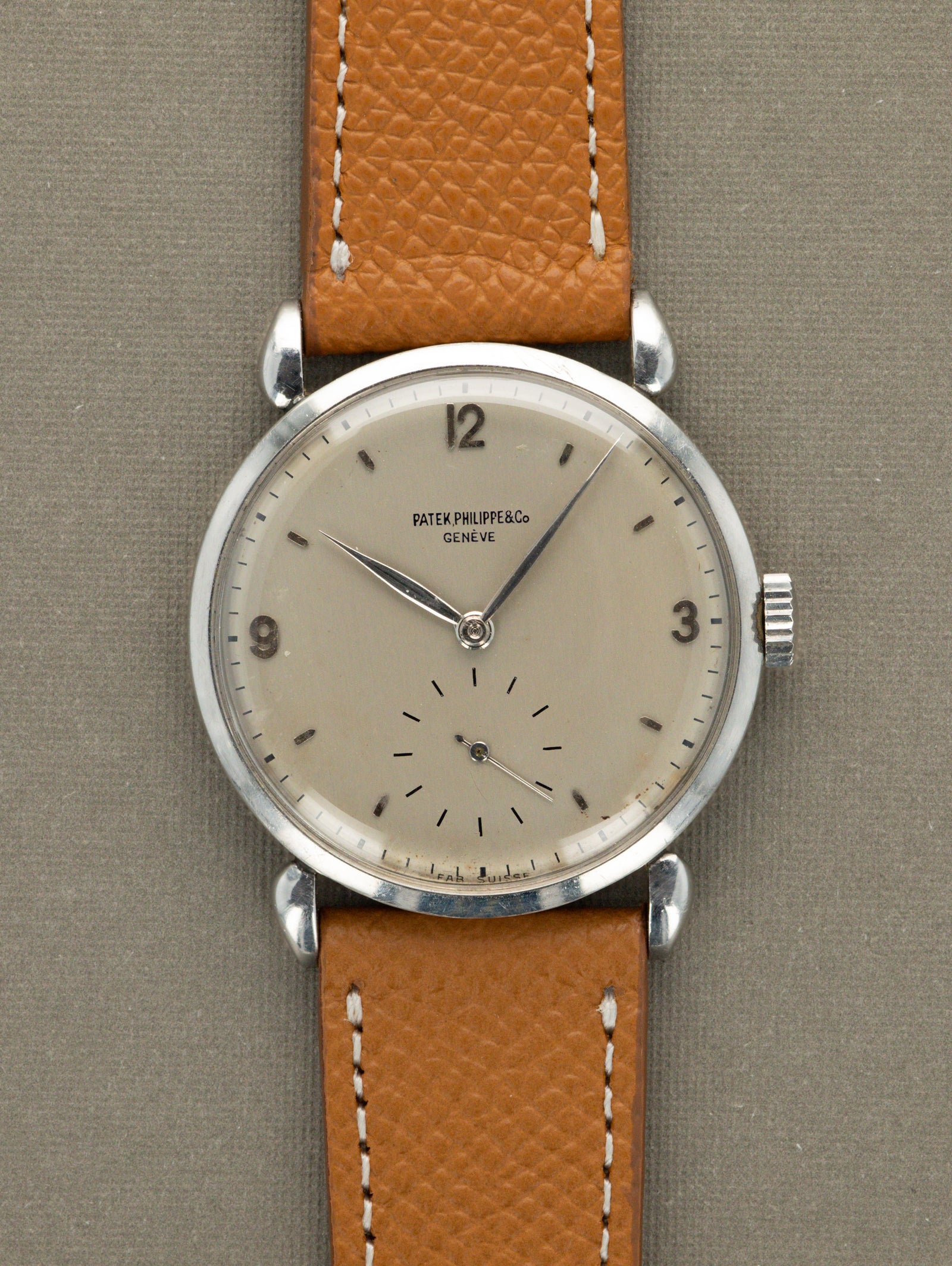 Patek Philippe Calatrava Ref. 1503 - Satin Silver 'Fab Suisse' Dial W/ Box & Extract