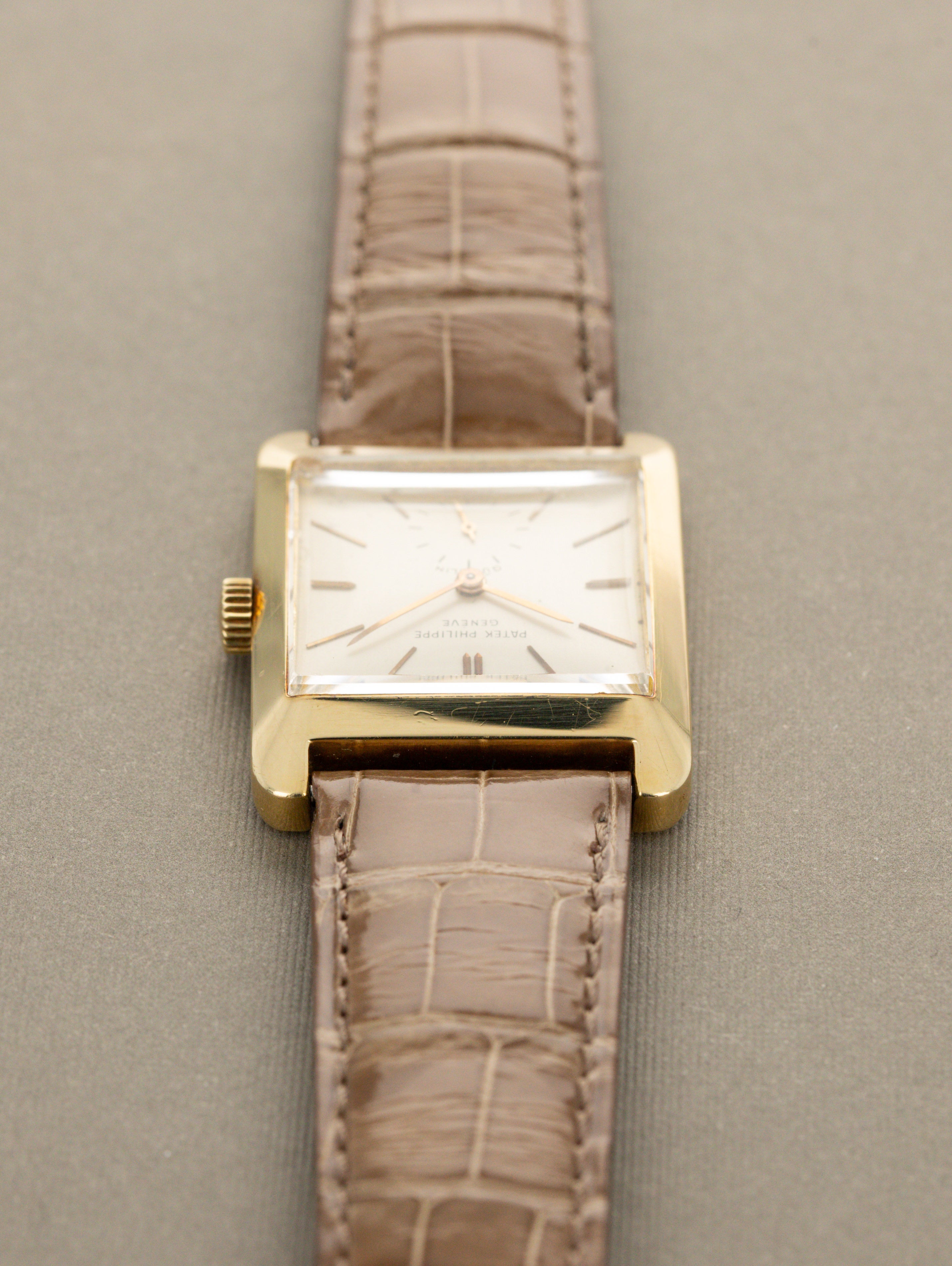 Patek Philippe Yellow Gold Rectangular Dress Watch Ref. 2488 - 'Gübelin' Dial