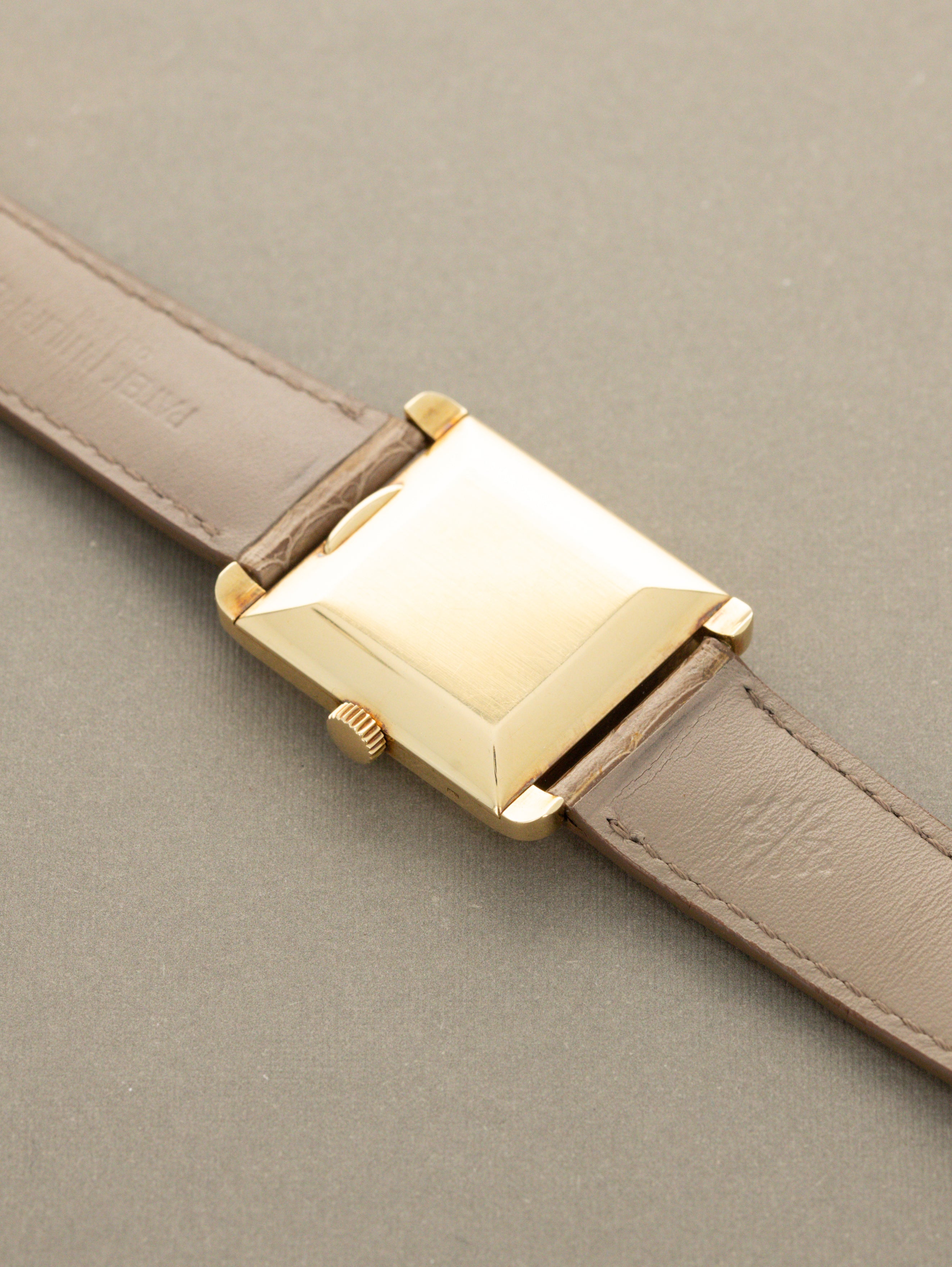 Patek Philippe Yellow Gold Rectangular Dress Watch Ref. 2488 - 'Gübelin' Dial