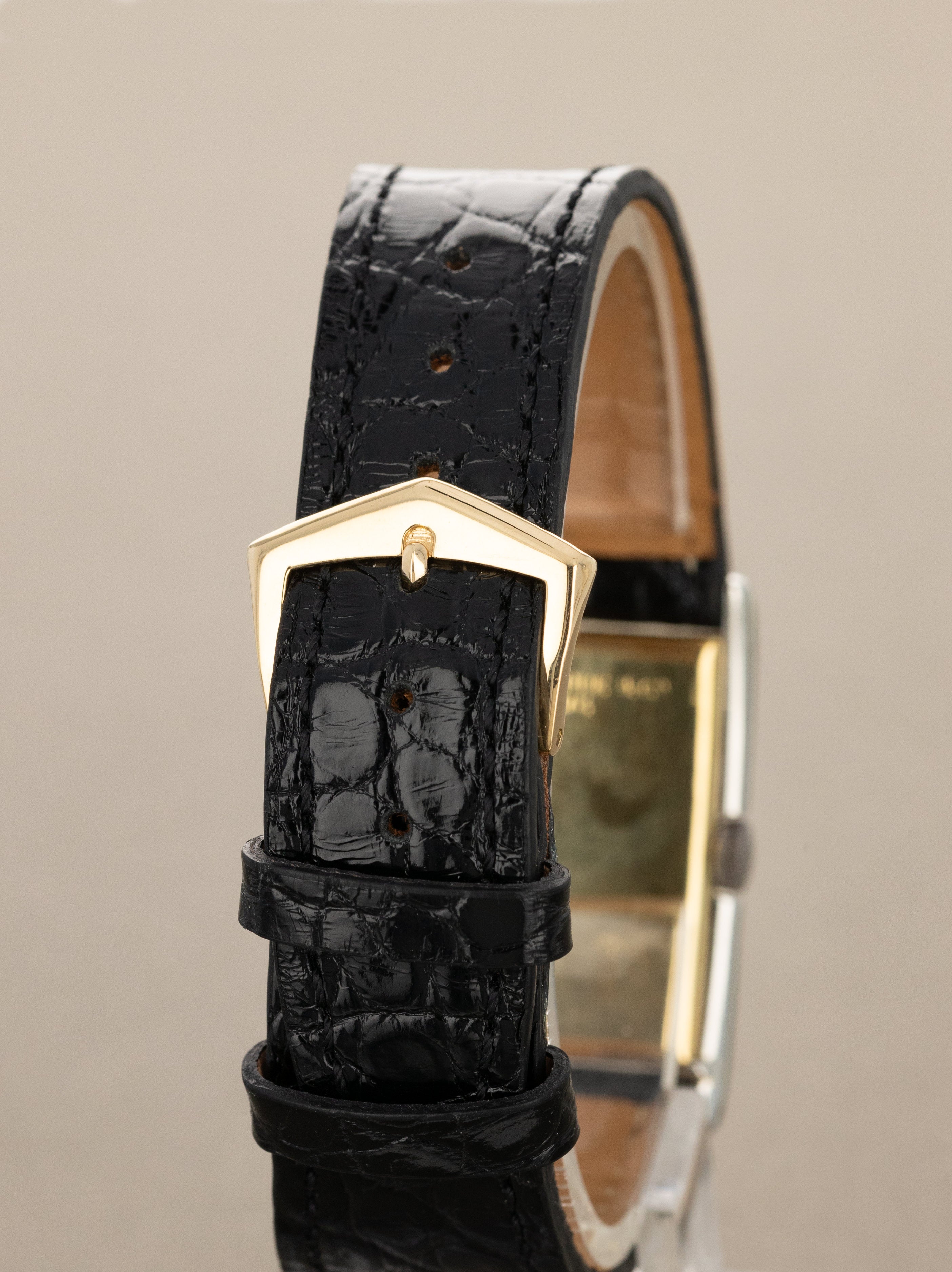 Patek Philippe Two-Tone Yellow & White Gold Rectangular Dress Watch - 'Breguet' Dial w/ Box & Extract
