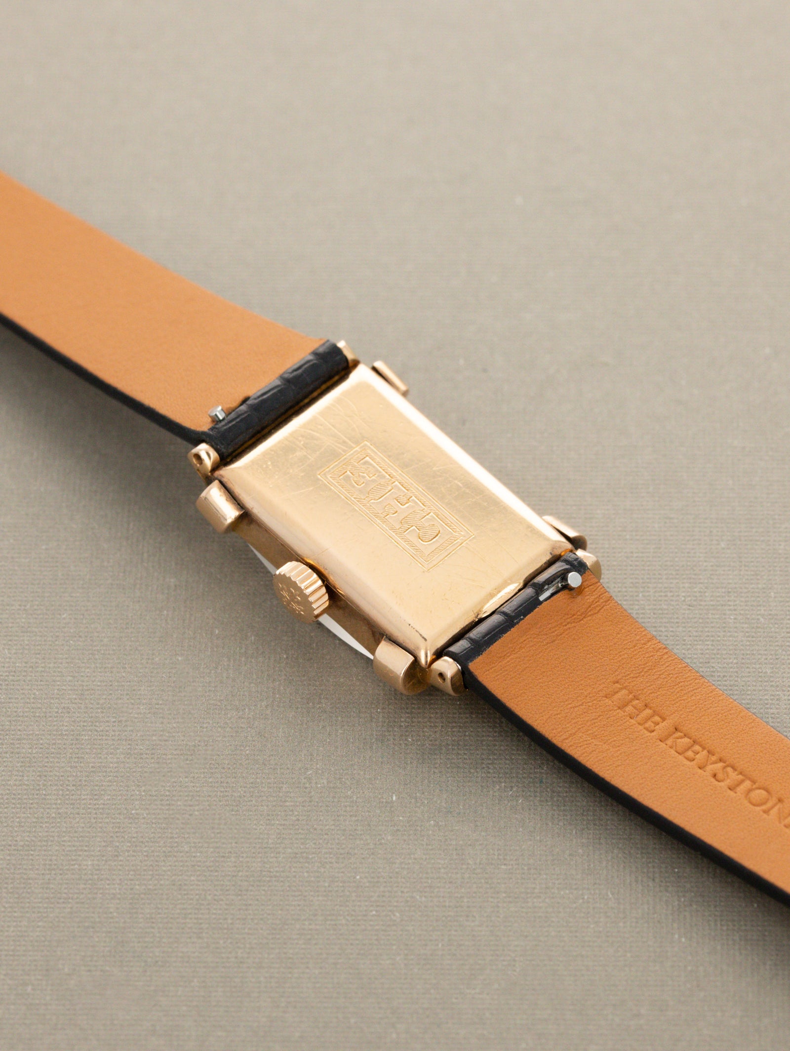 Patek Philippe Rose Gold Dress Watch Ref. 1450 'Top Hat' - 'Brushed' Silver Dial Unpolished