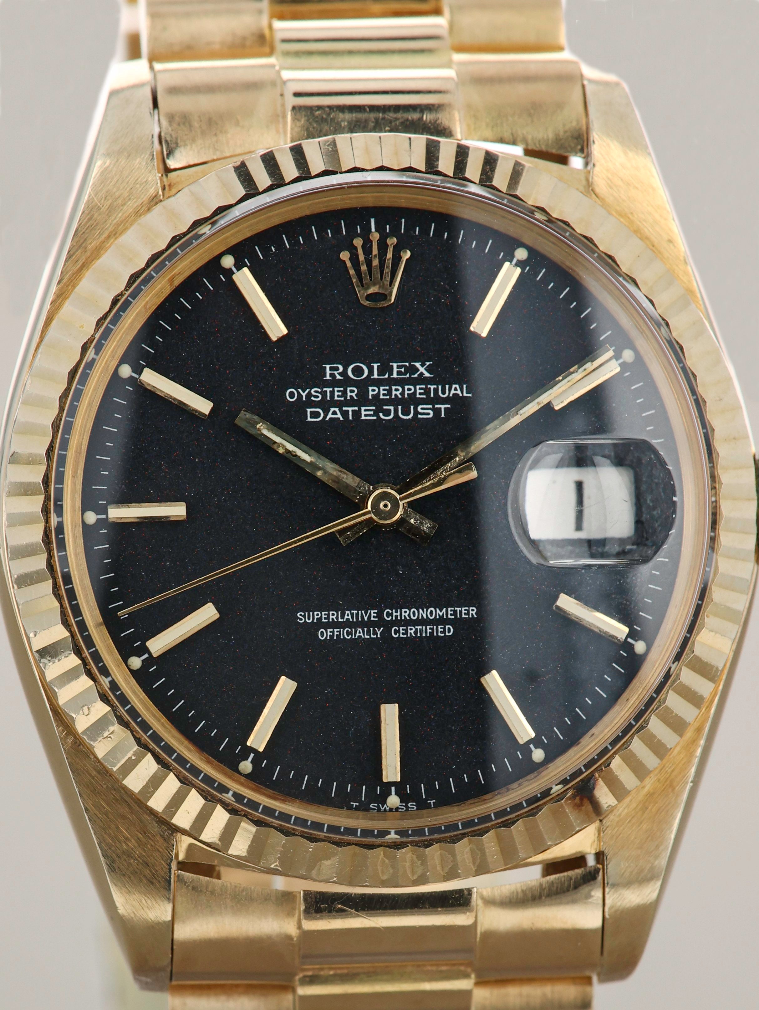 Rolex Datejust Ref. 1601 18k Confetti Untouched w/ Caseback Sticker