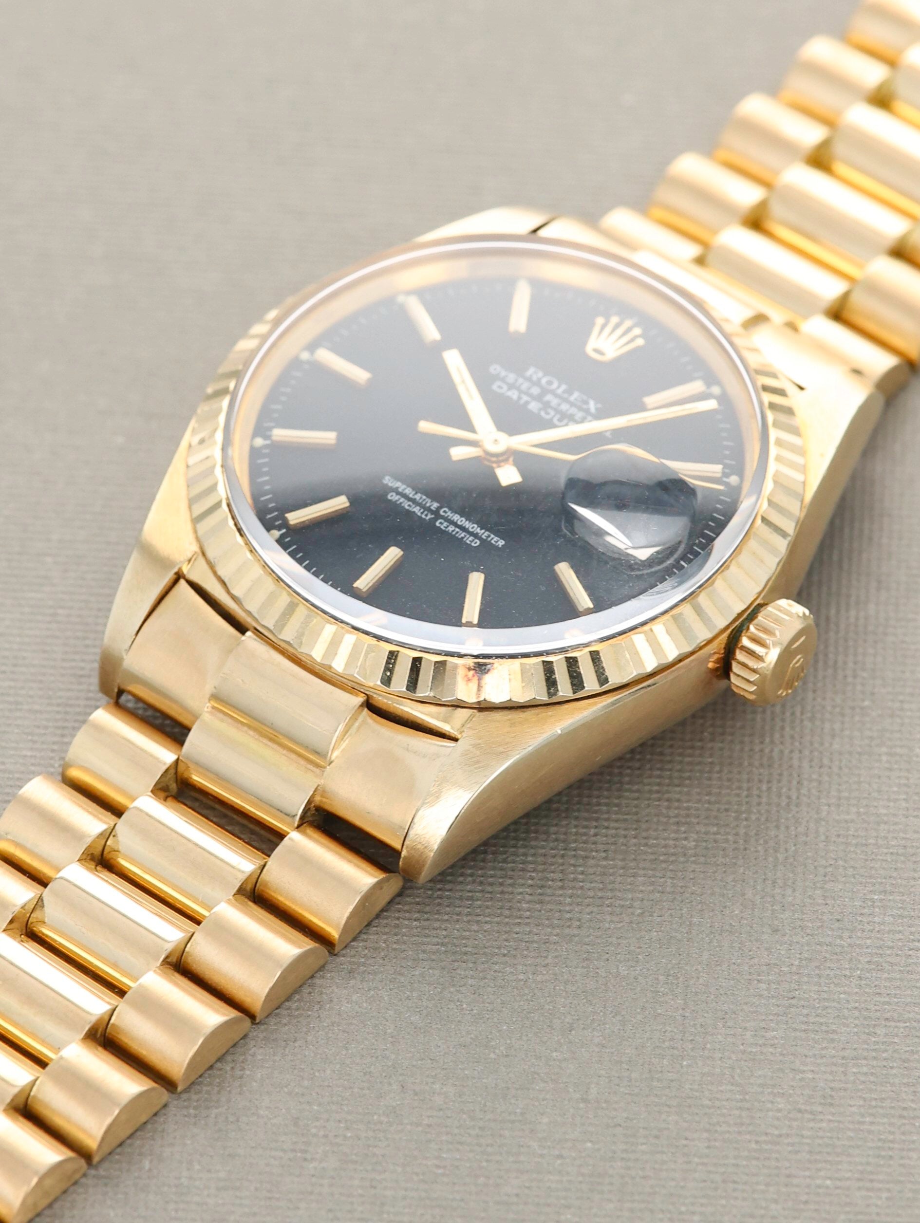 Rolex Datejust Ref. 1601 18k Confetti Untouched w/ Caseback Sticker