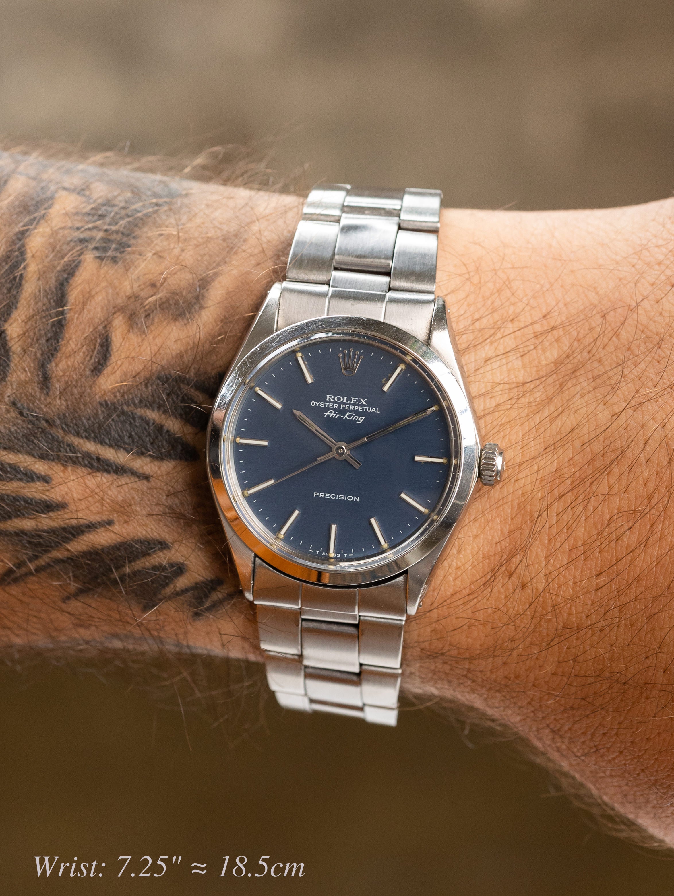 Rolex Air-King Ref. 5500 - 'Brushed' Blue Dial