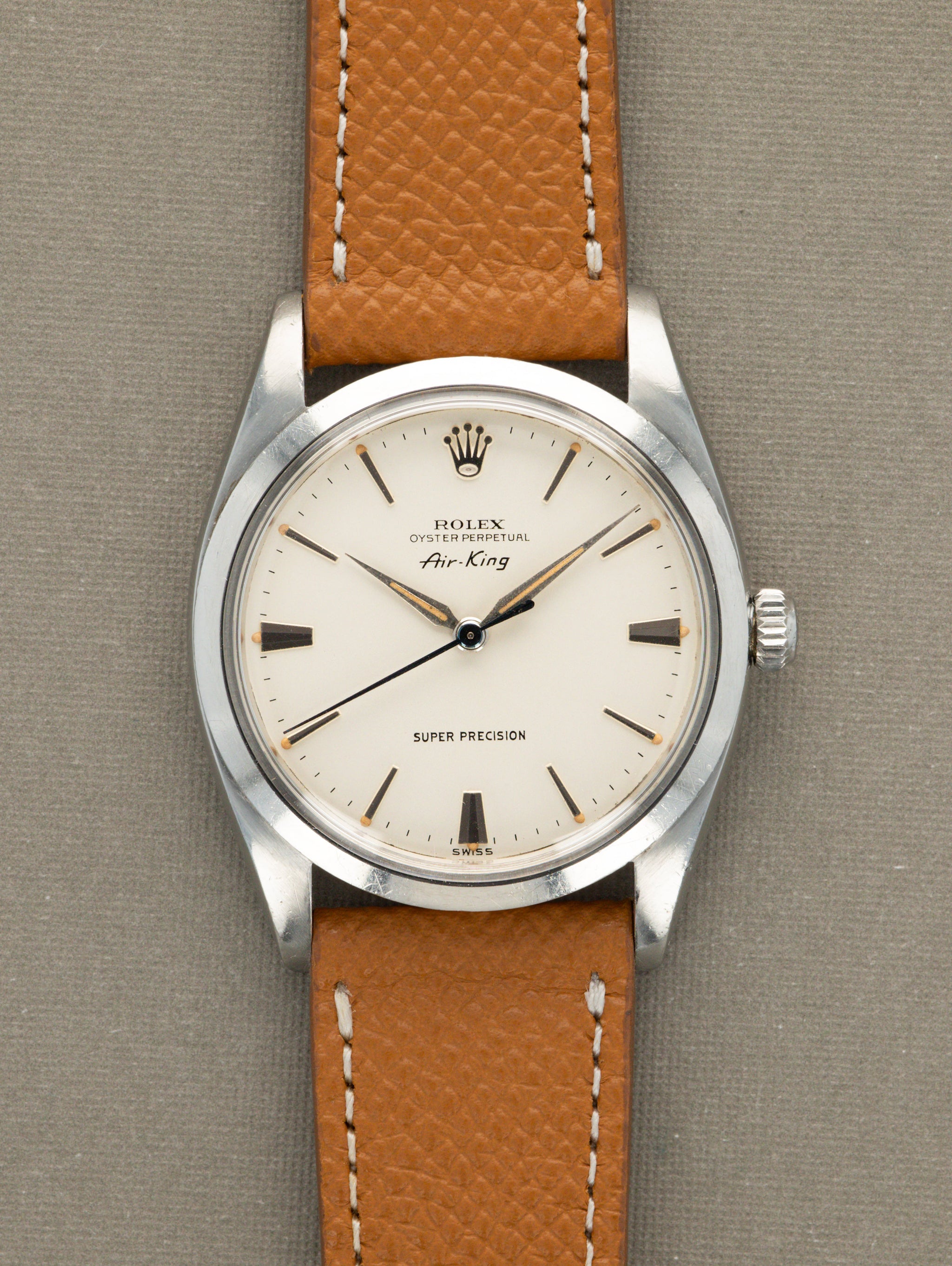 Rolex Air-King 5504 'Super Precision' Satin Silver Dial Unpolished