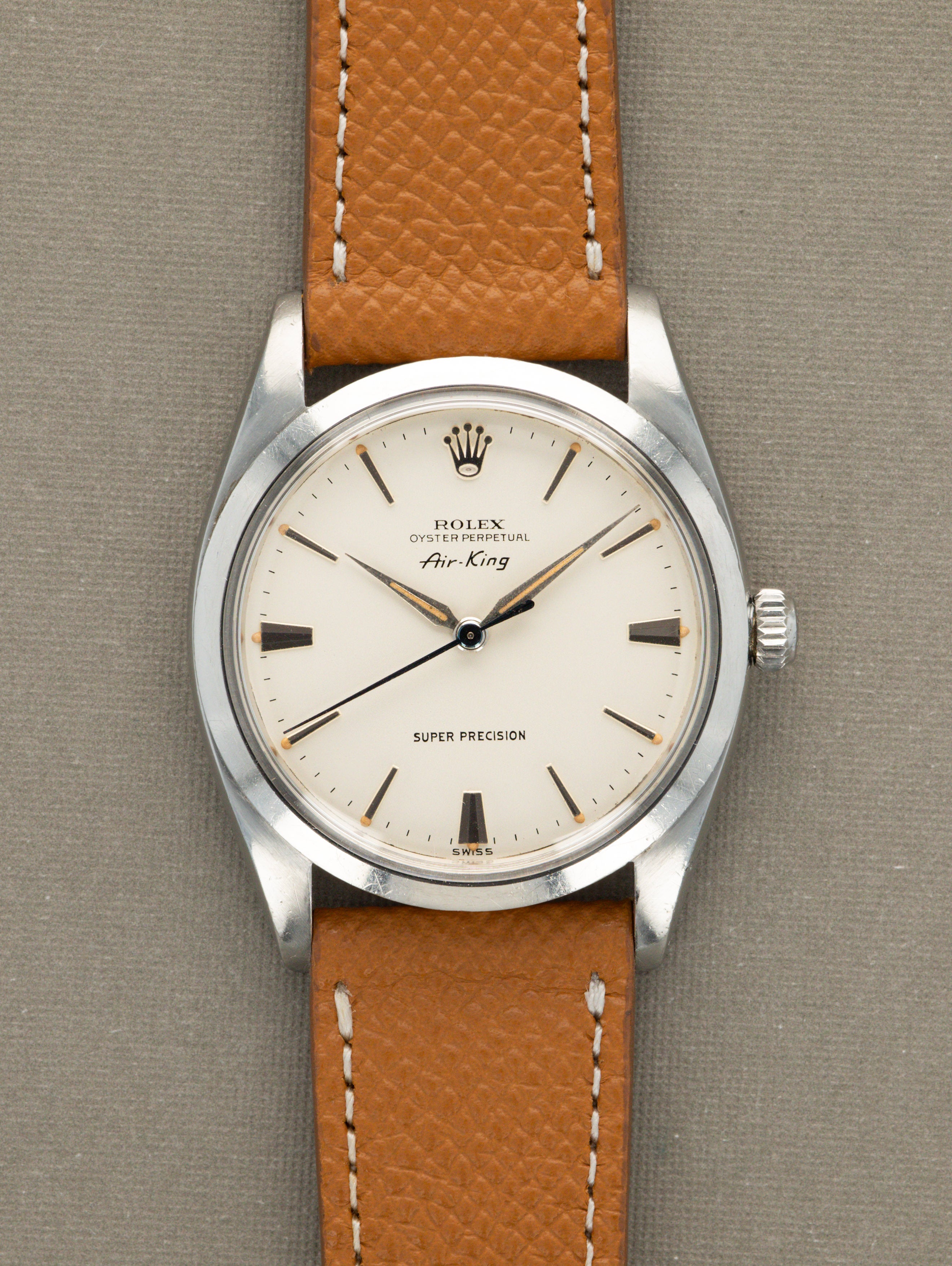 Rolex Air-King Ref. 5504 - 'Super Precision' Satin Silver Dial Unpolished