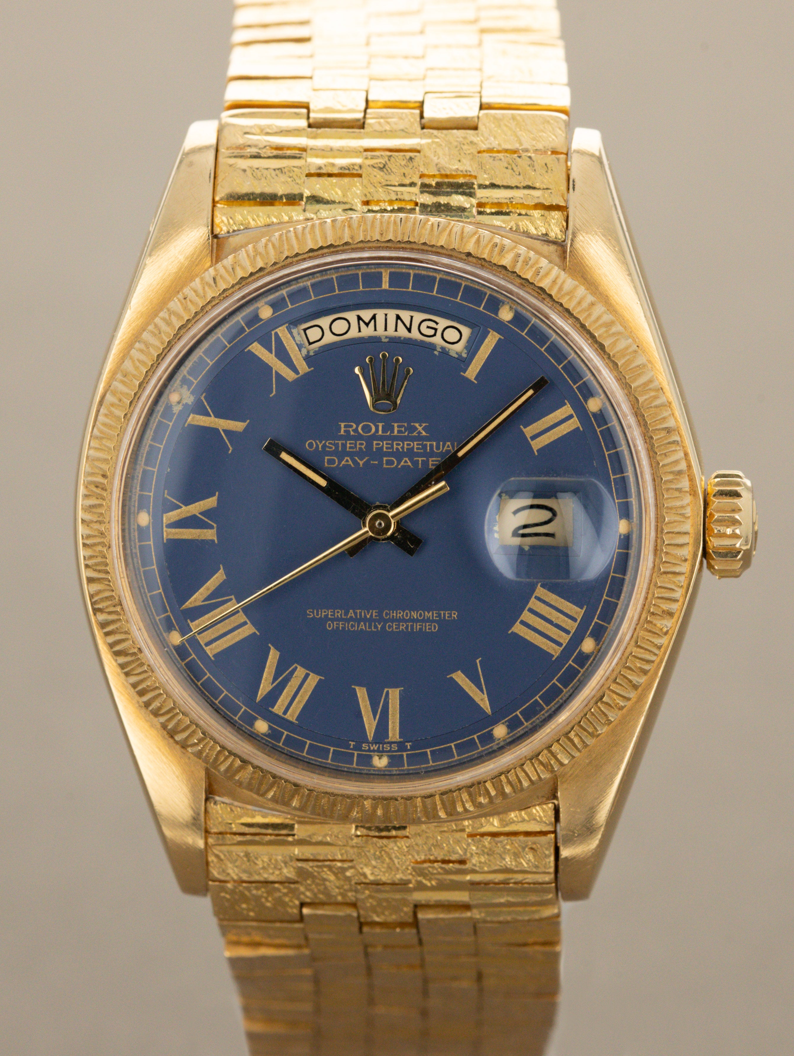 Rolex Day-Date Ref. 1807 - 'Bark' w/ Satin Blue 'Buckley' Dial