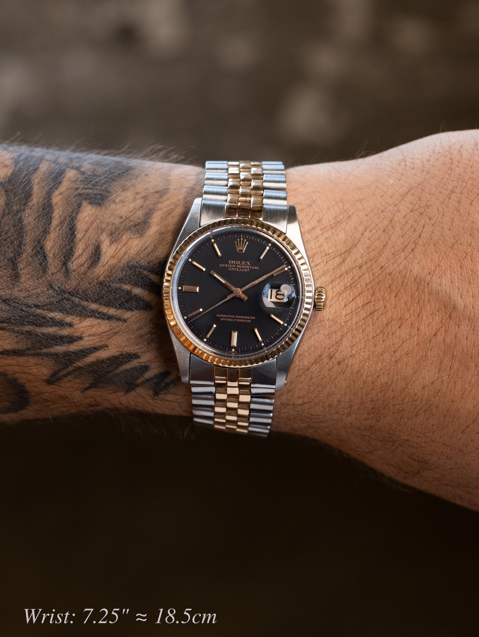 Rolex Datejust Ref. 1601 Two-Tone Rose Gold - Matte Black Dial