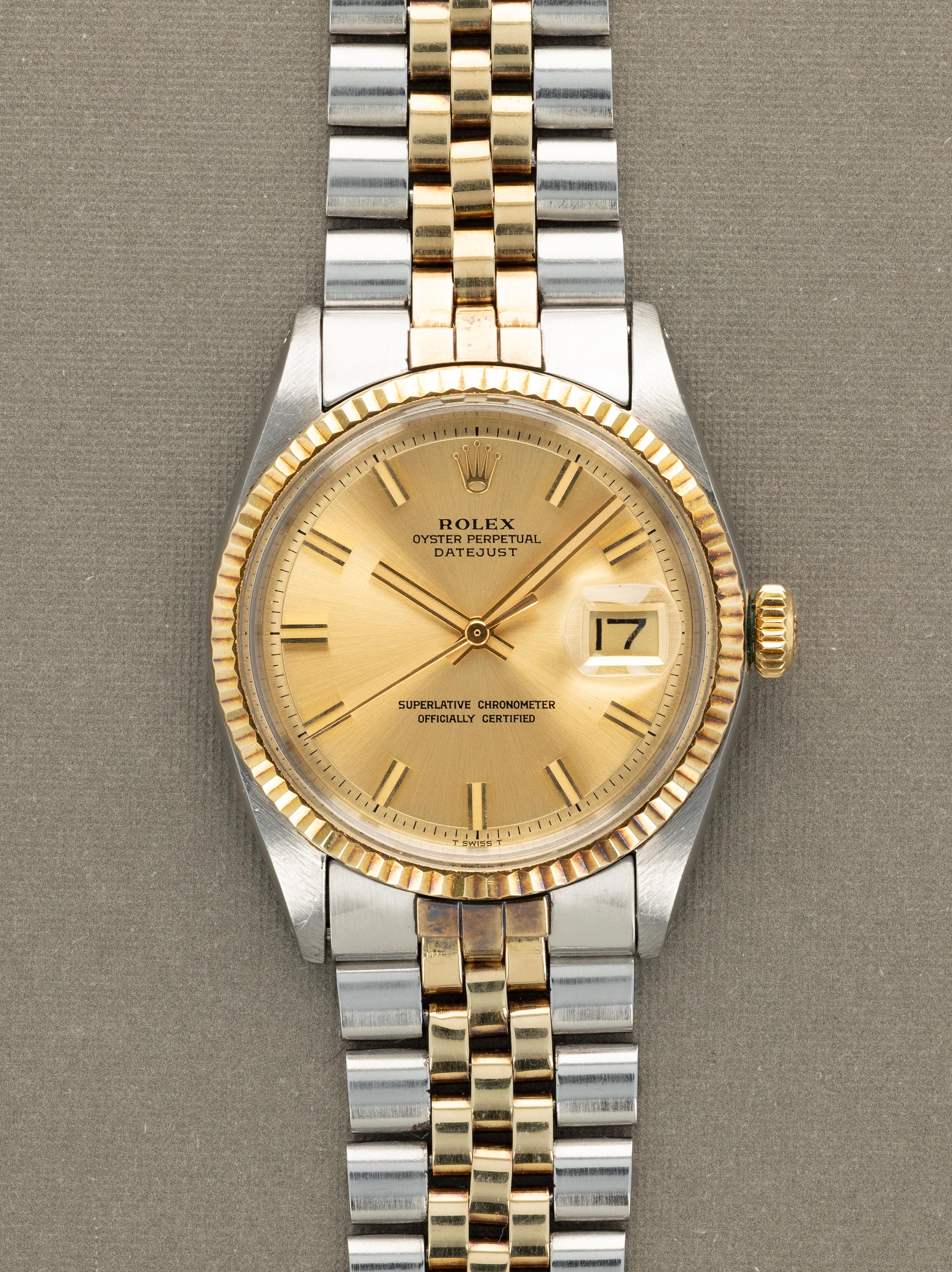 Rolex Datejust Ref. 1601/3 - Sunburst Champagne 'Wide Boy' Dial Unpolished