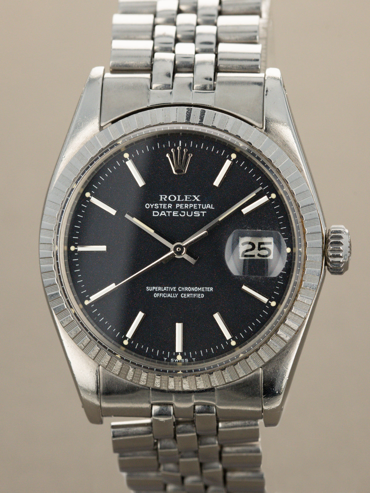 Rolex Datejust Ref. 1603 - Black 'Confetti' Dial W/ Box & Papers
