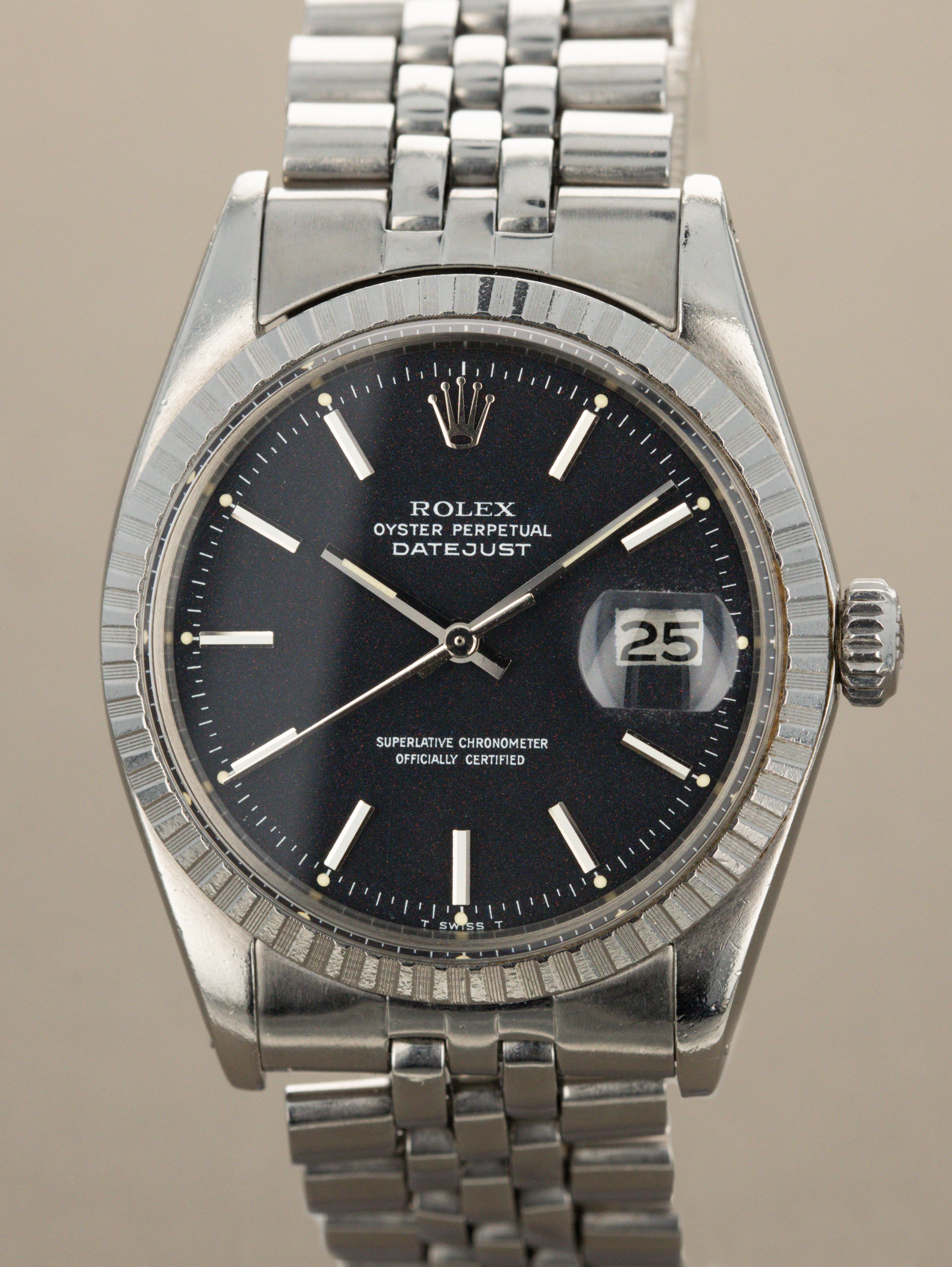 Rolex Datejust Ref. 1603 - Black 'Confetti' Dial W/ Box & Papers