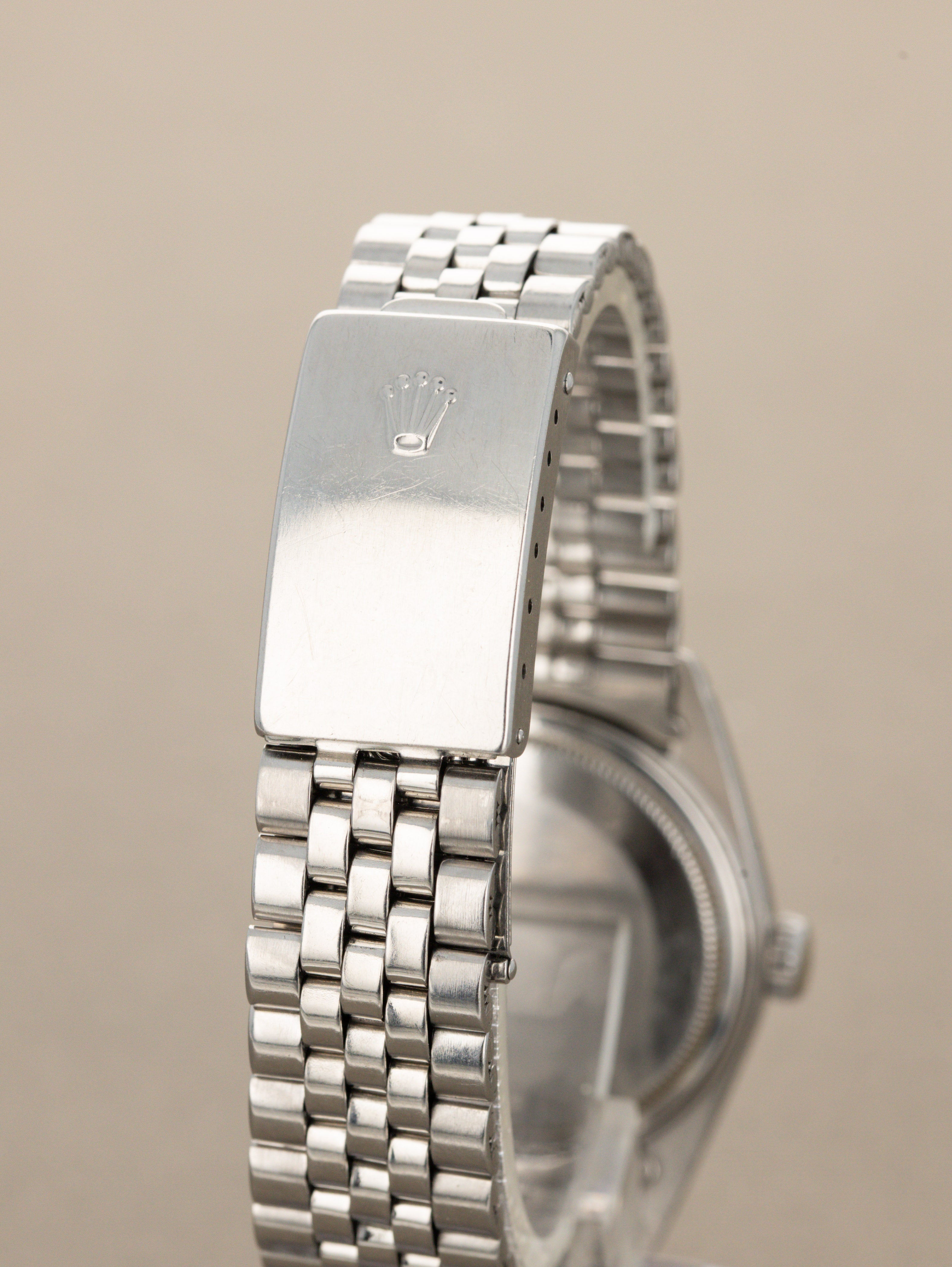 Rolex Datejust Ref. 1603 - Matte Black 'Sigma' Dial Silver Text Unpolished