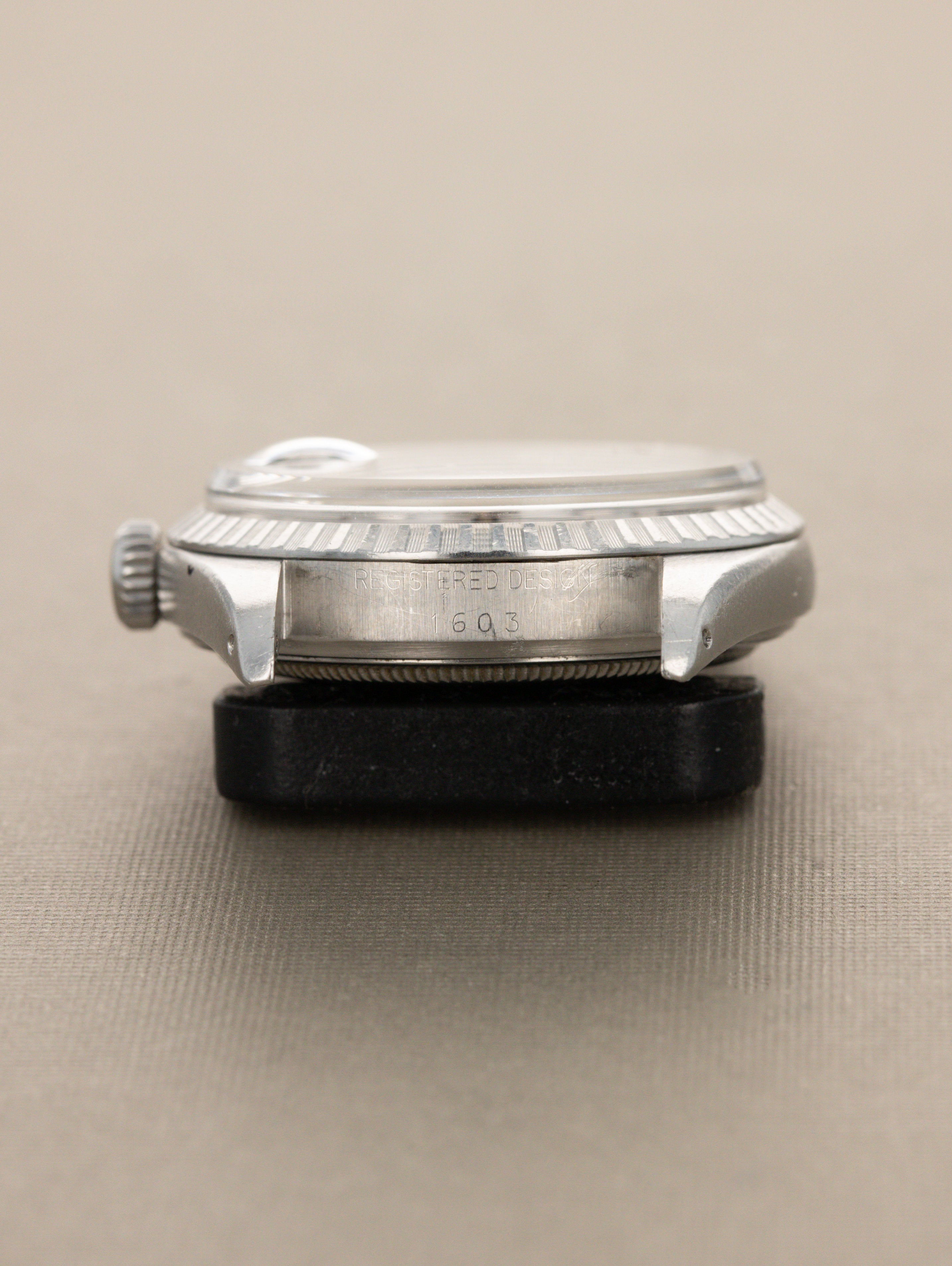Rolex Datejust Ref. 1603 - Matte Black 'Sigma' Dial Silver Text Unpolished