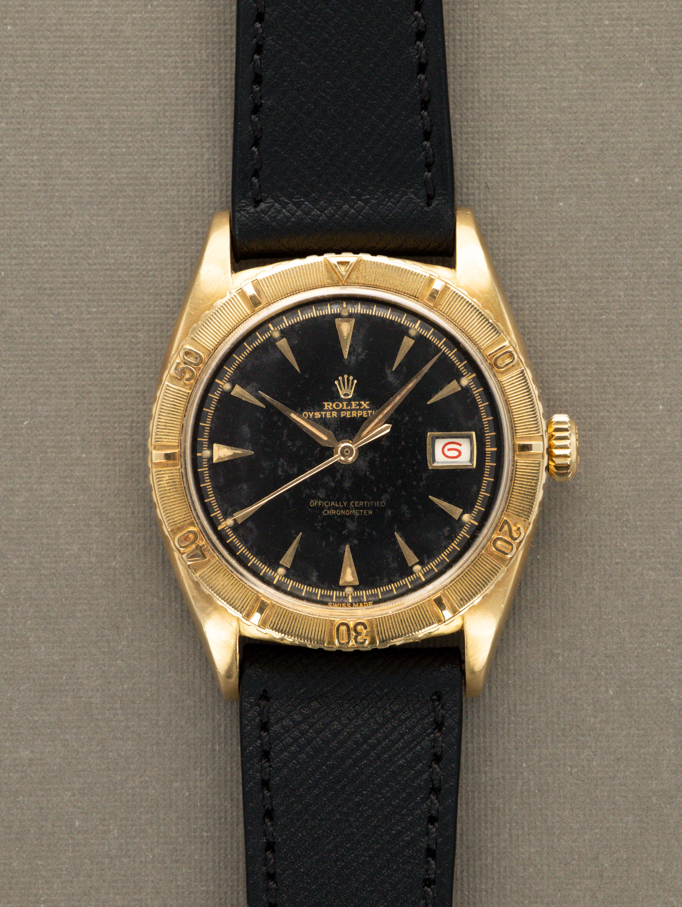 Rolex Turn-O-Graph Ref. 6309 'Thunderbird' - Black 'Gilt' Dial w/ 'Roulette' Date
