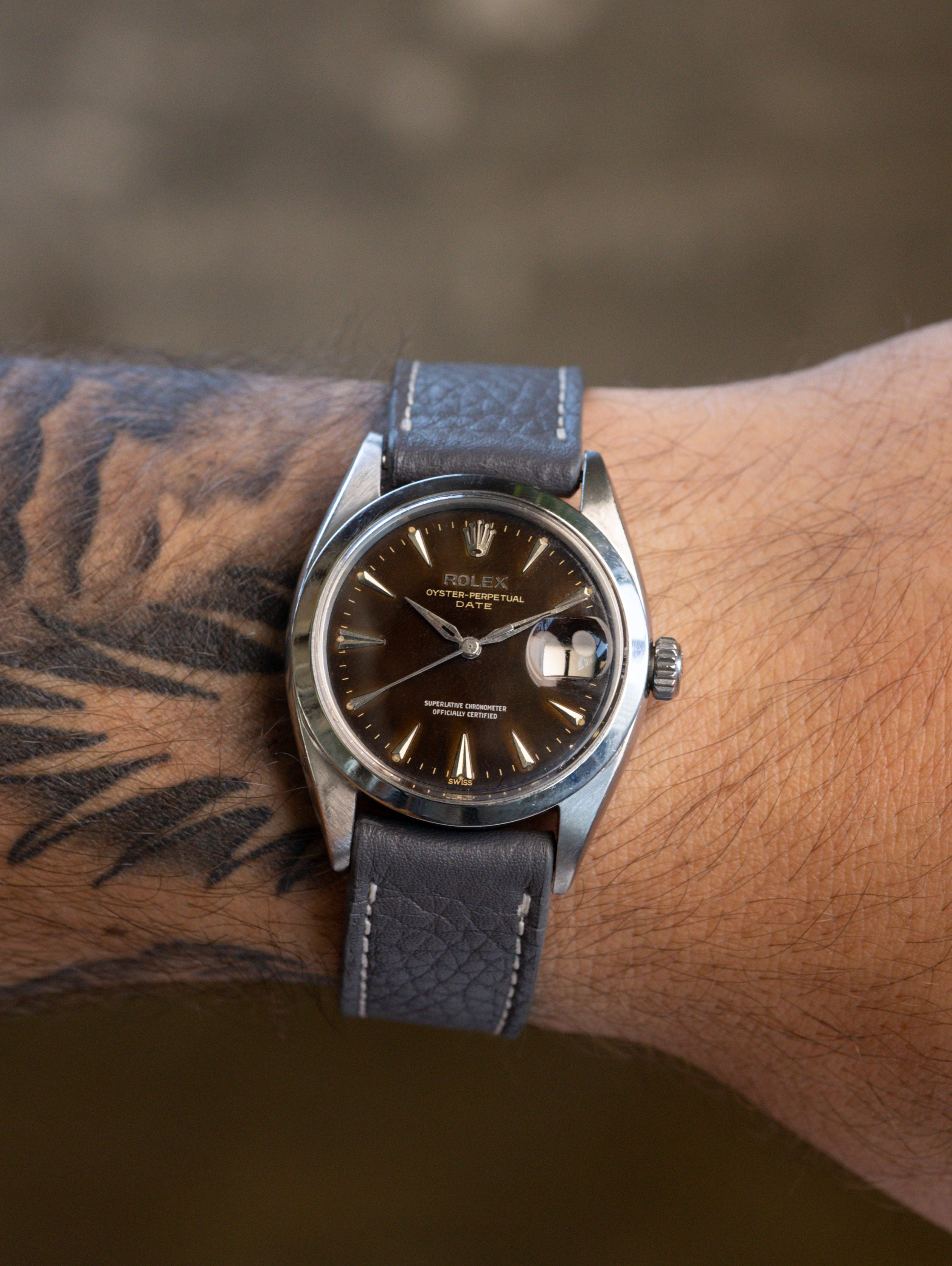 Rolex Oyster Perpetual Date Ref. 1500 - 'Tropical' Gilt Dial