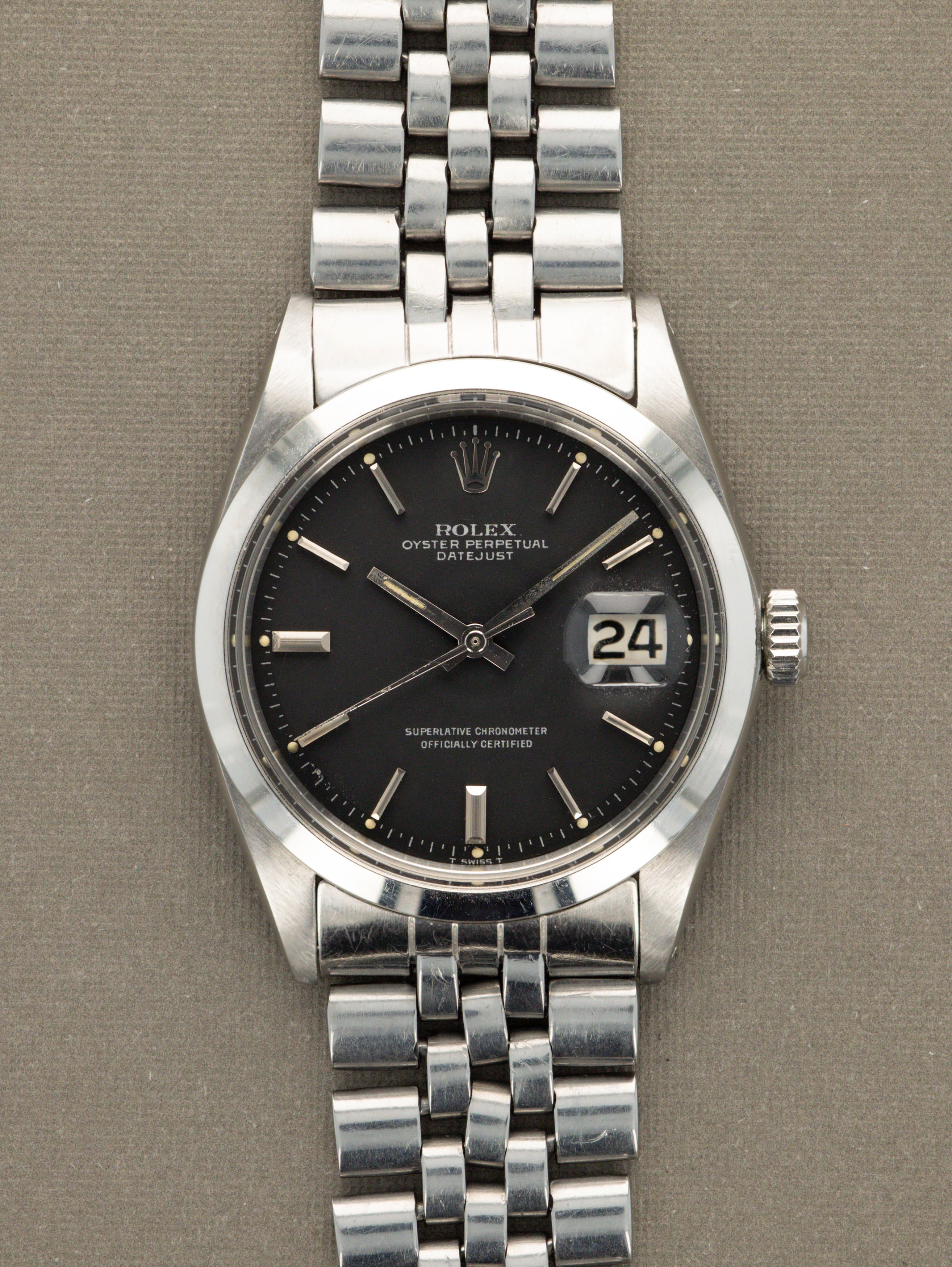 Rolex Datejust Ref. 1600 - Matte Black Dial