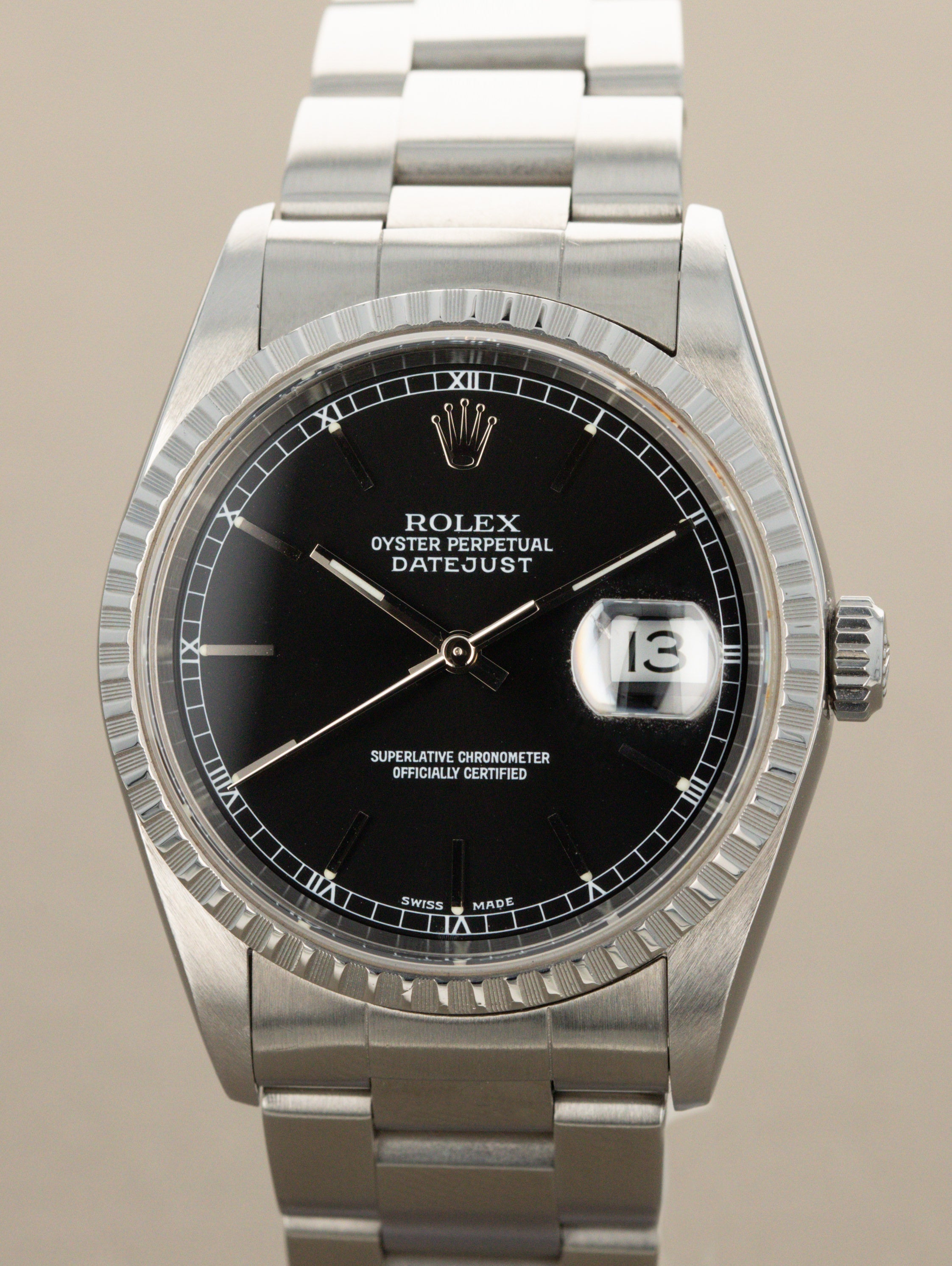 Rolex Datejust Ref. 16220 - Sunburst Black Dial
