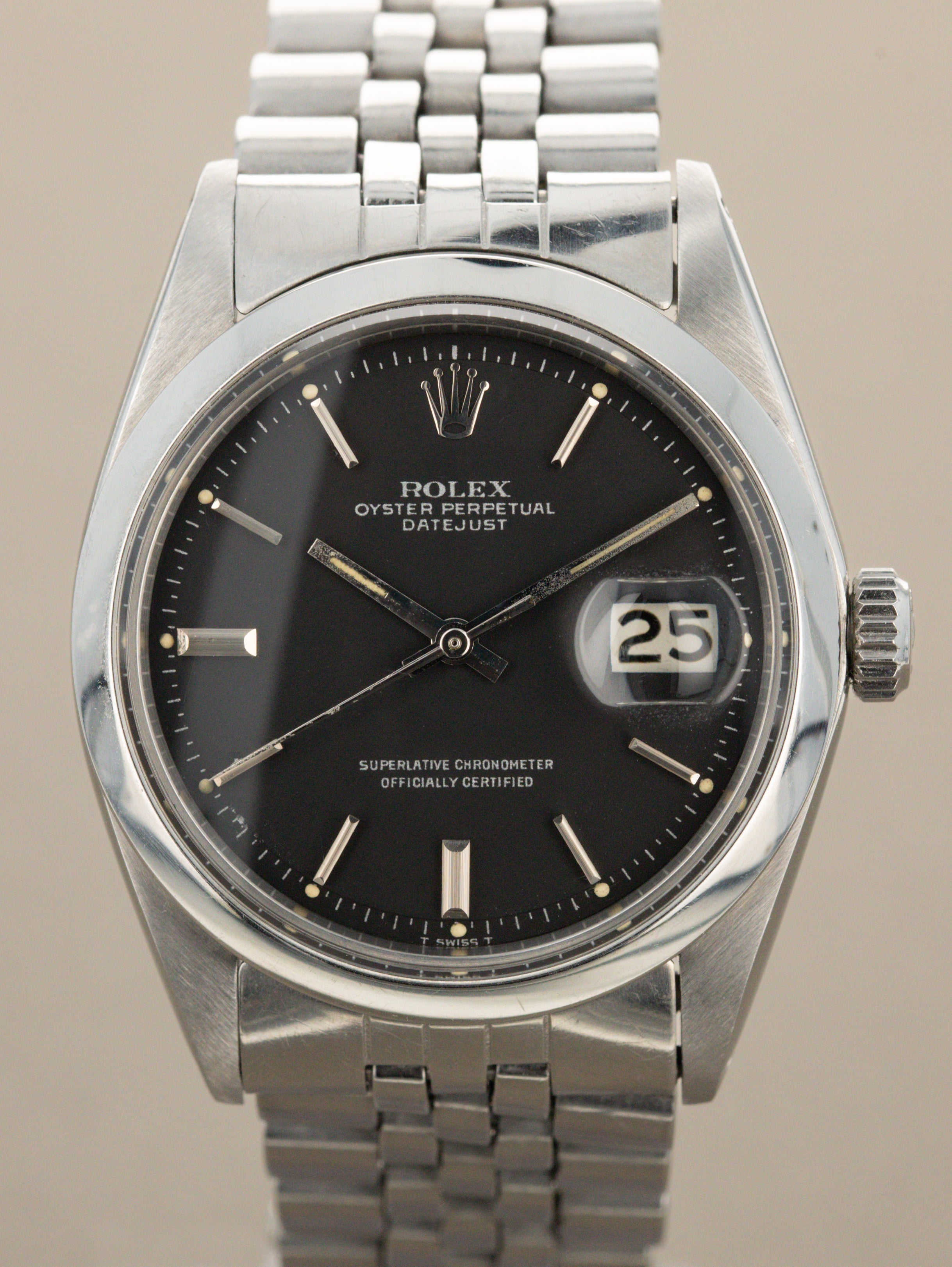 Rolex Datejust Ref. 1600 - Matte Black Dial