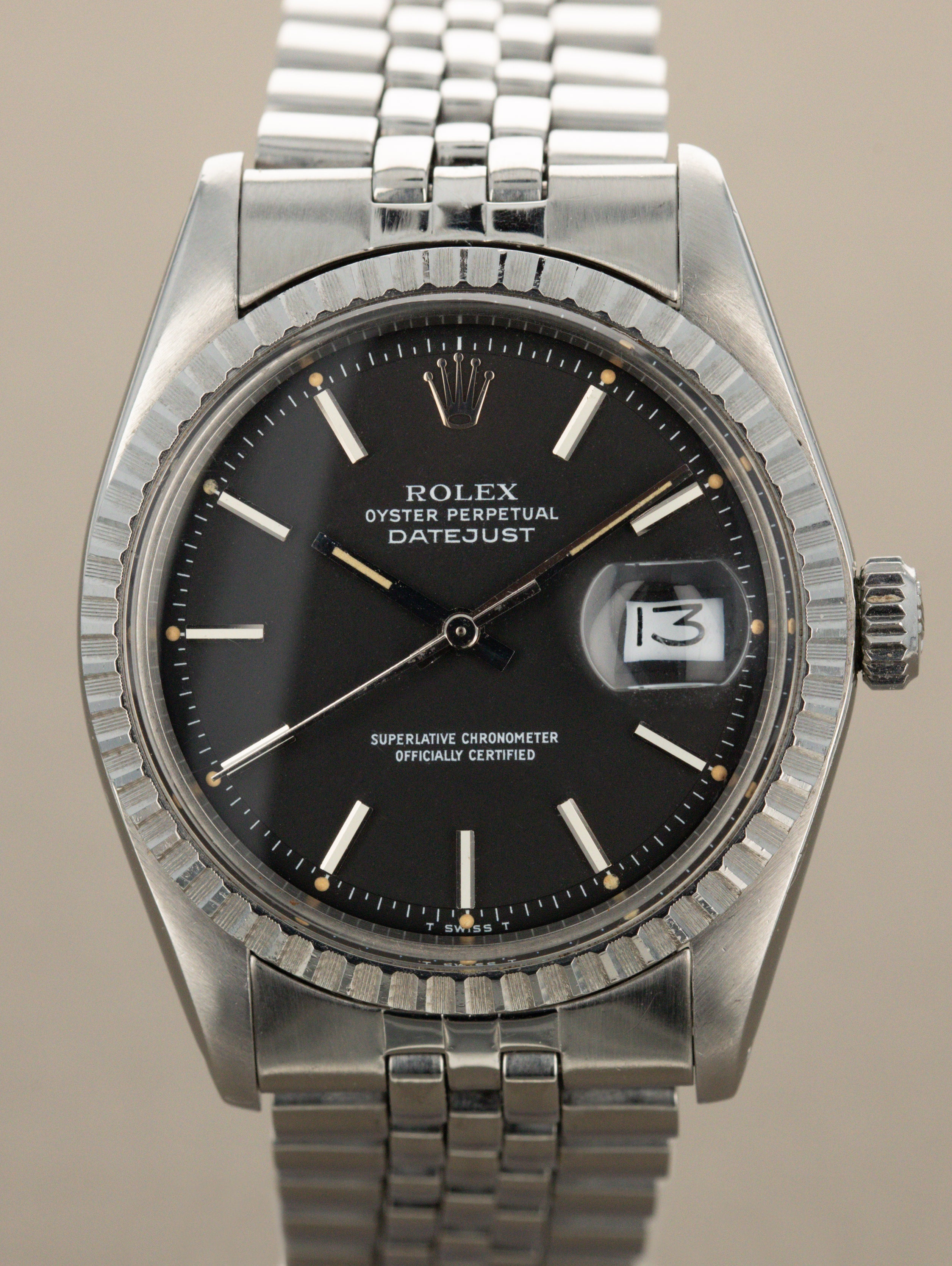 Rolex Datejust Ref. 1603 - Matte Black Dial