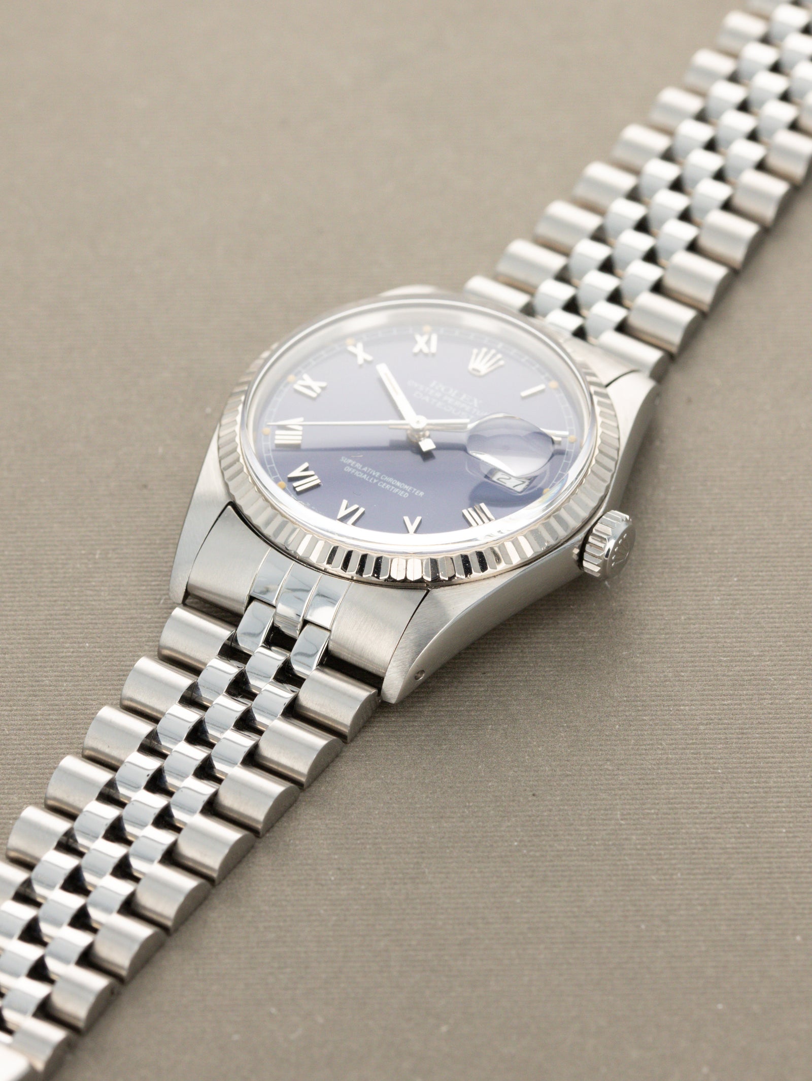 Rolex Datejust Ref. 16014 - Matte Blue 'Roman' Dial