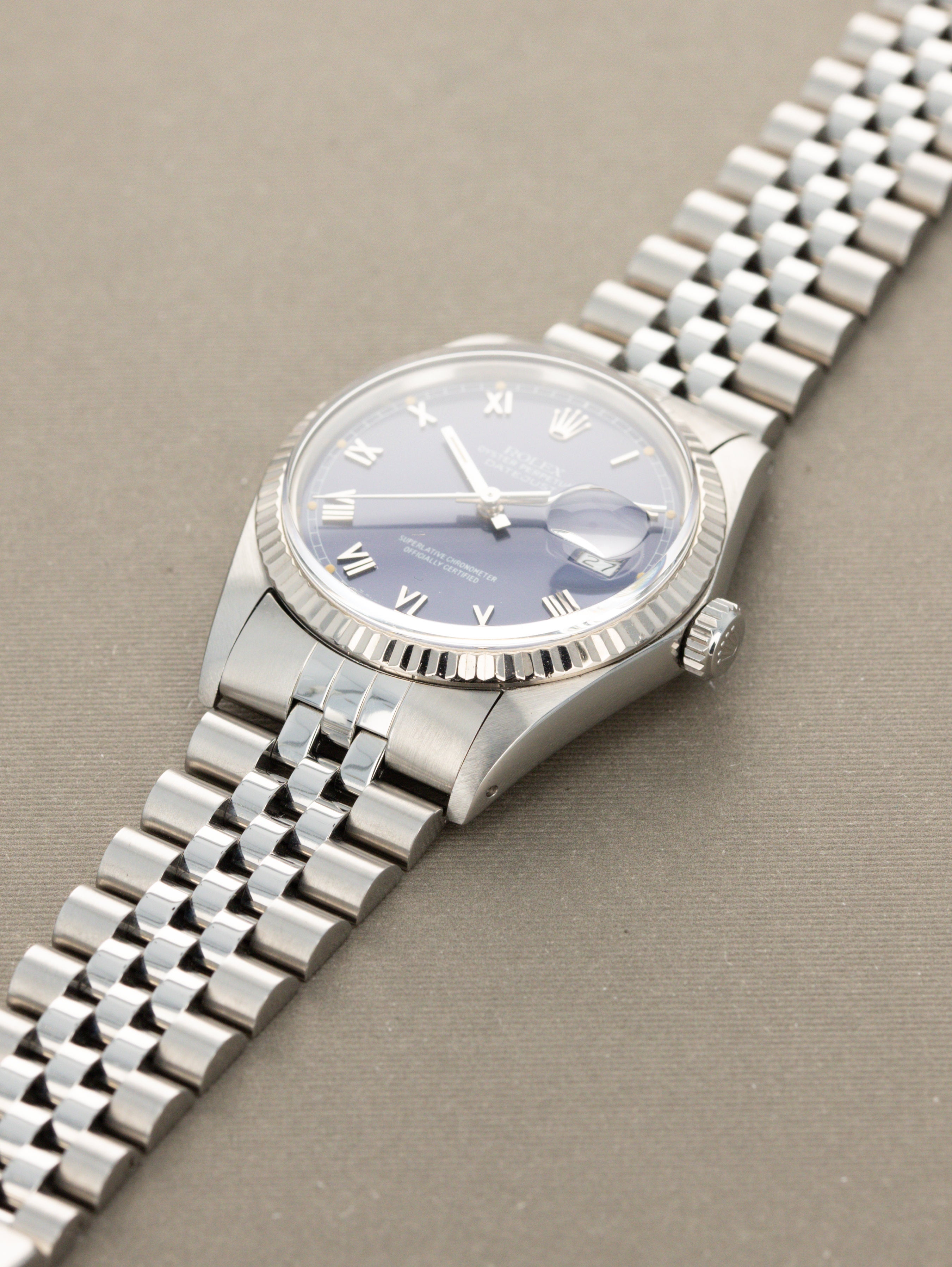Rolex Datejust Ref. 16014 - Matte Blue 'Roman' Dial